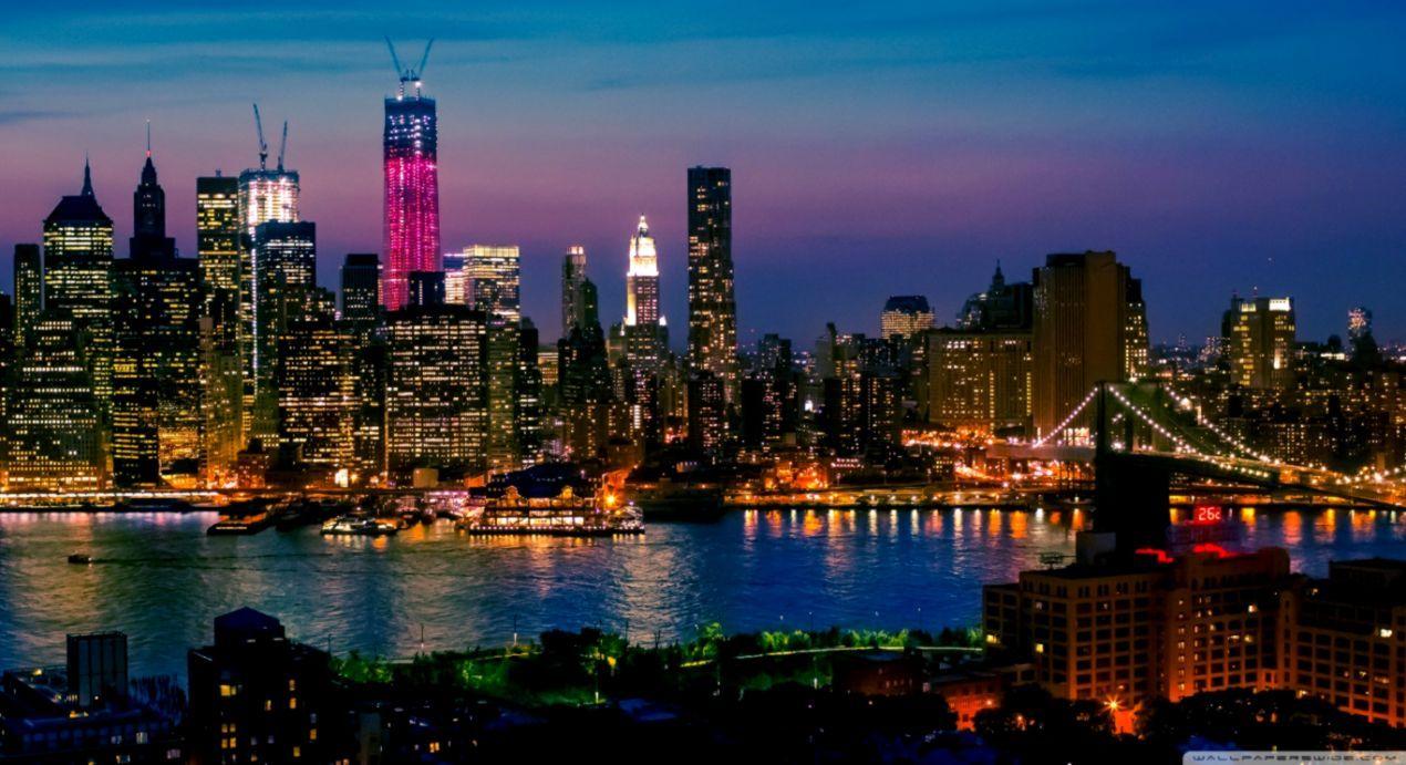 1270x691 New York City Lights Wallpaper HD