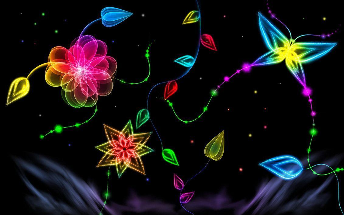 Butterfly Wallpaper 4K Neon Glowing Dark background 2171
