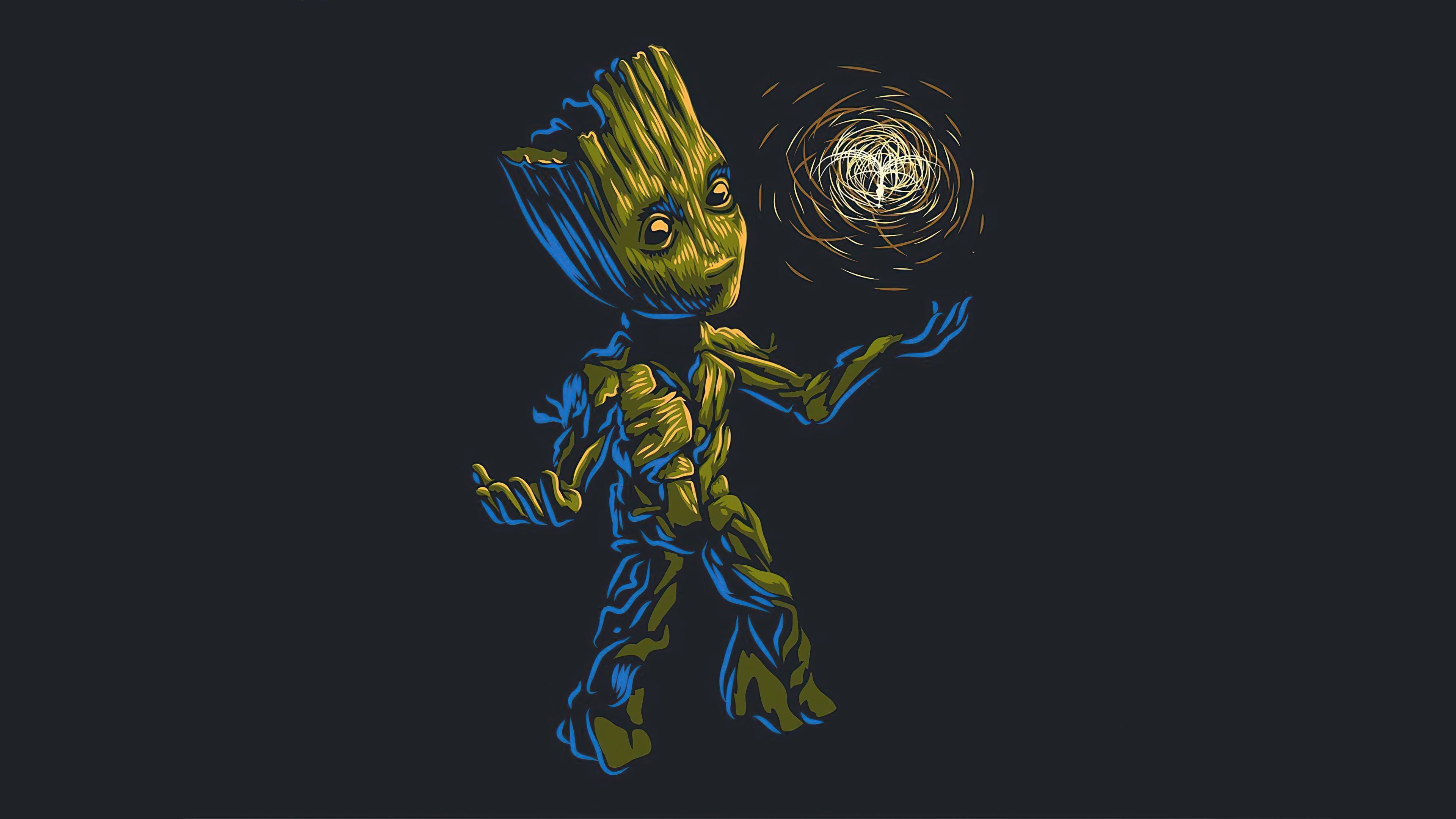 3840x2160 Any baby groot fans here ? 1920x1080