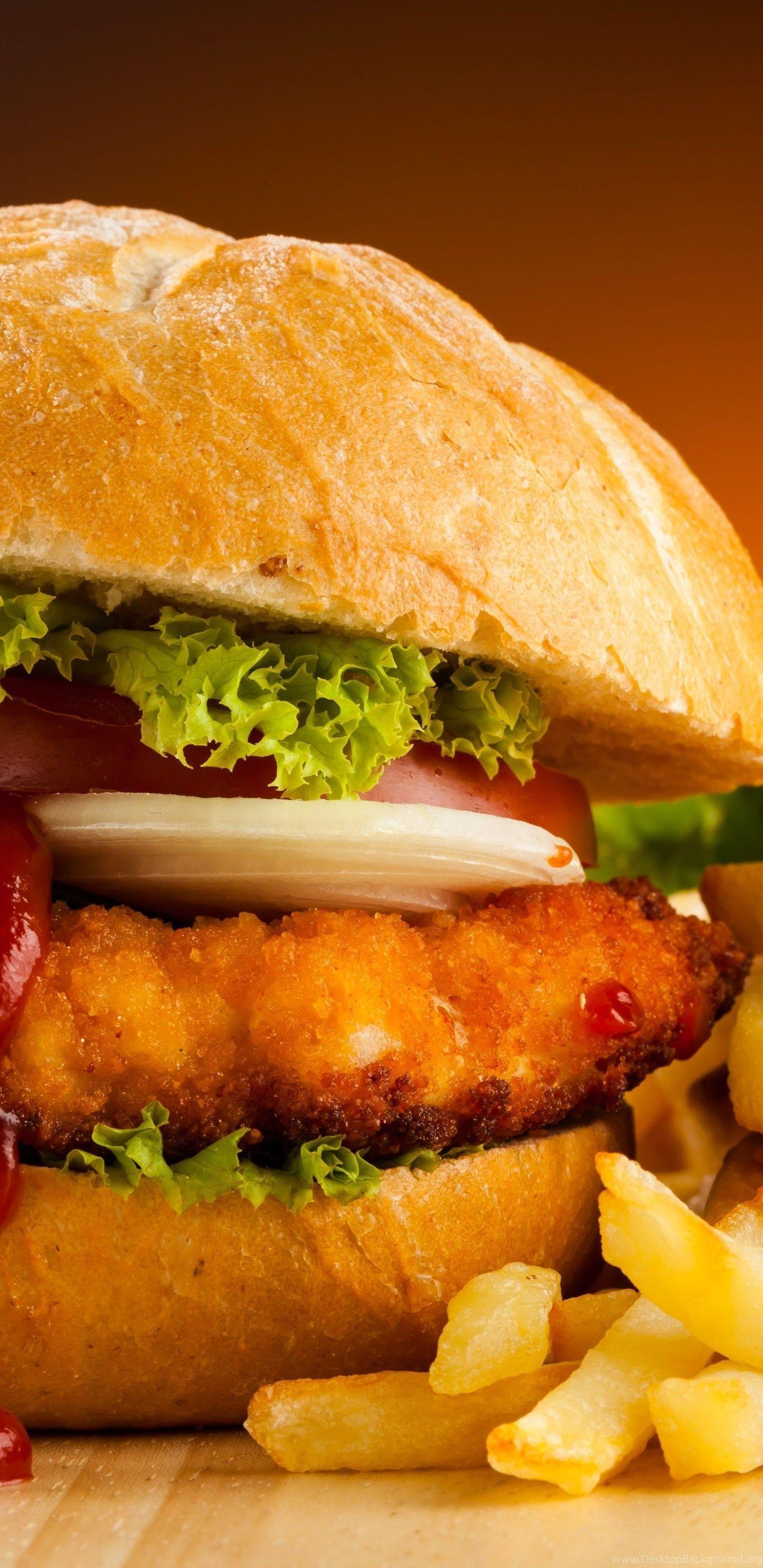 1440x2960 Hamburger Wallpaper Phone Desktop Background