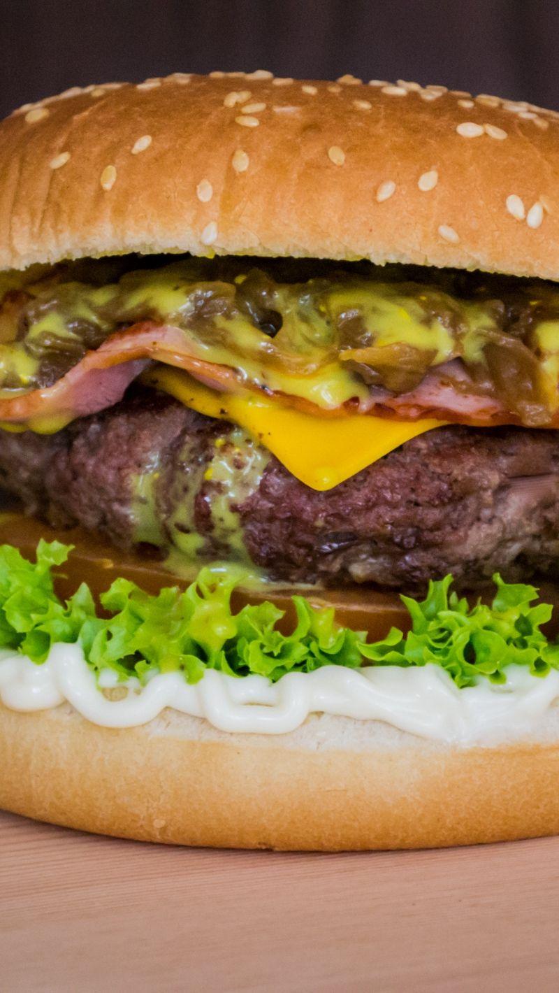 800x1420 Download wallpaper 800x1420 burger, hamburger, buns