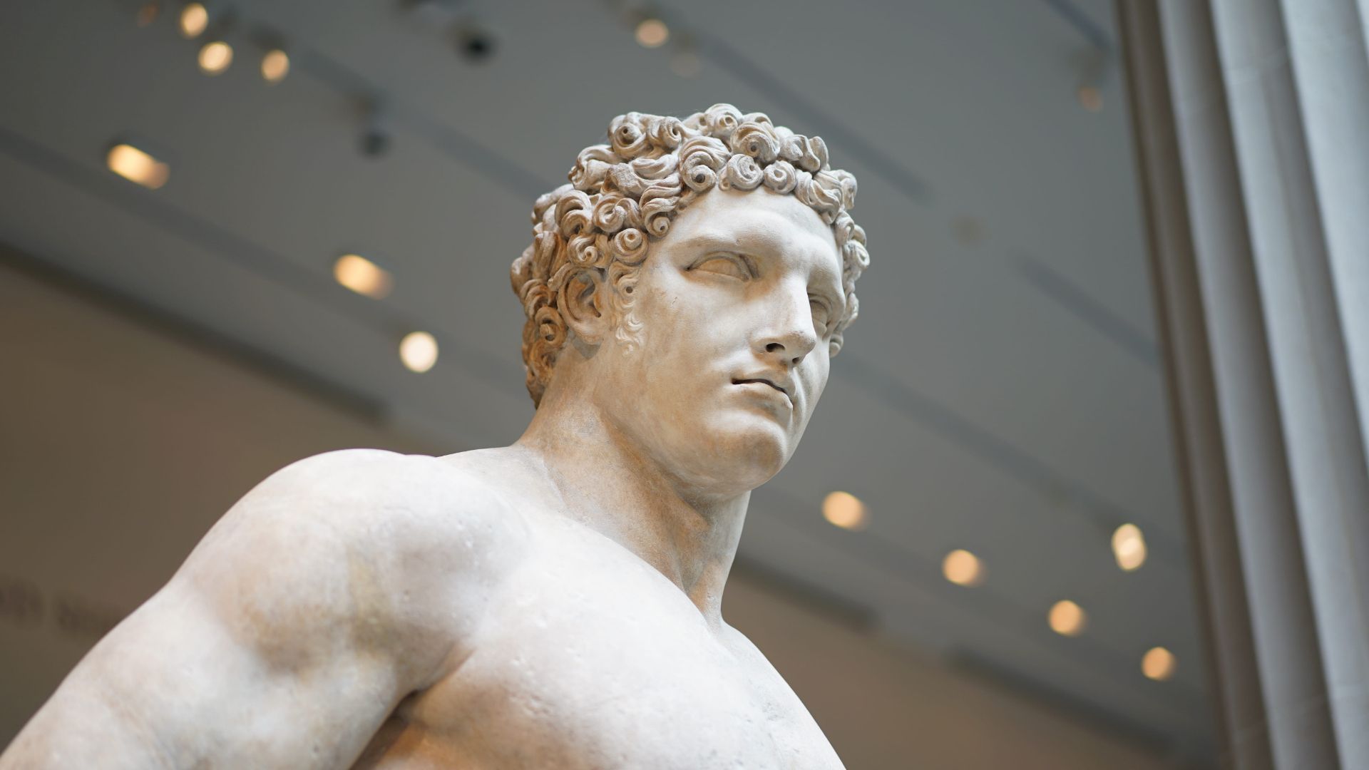 1920x1080 HD desktop wallpaper: Sculpture, Man