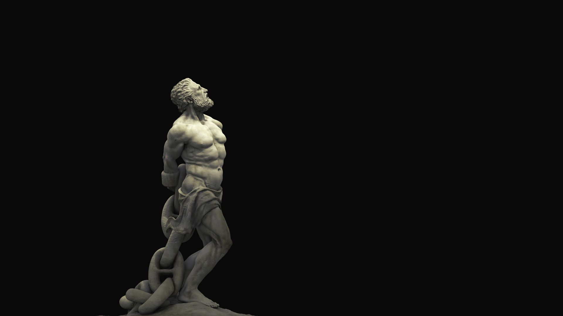 1920x1080 Wallpaper statue, sculpture, black