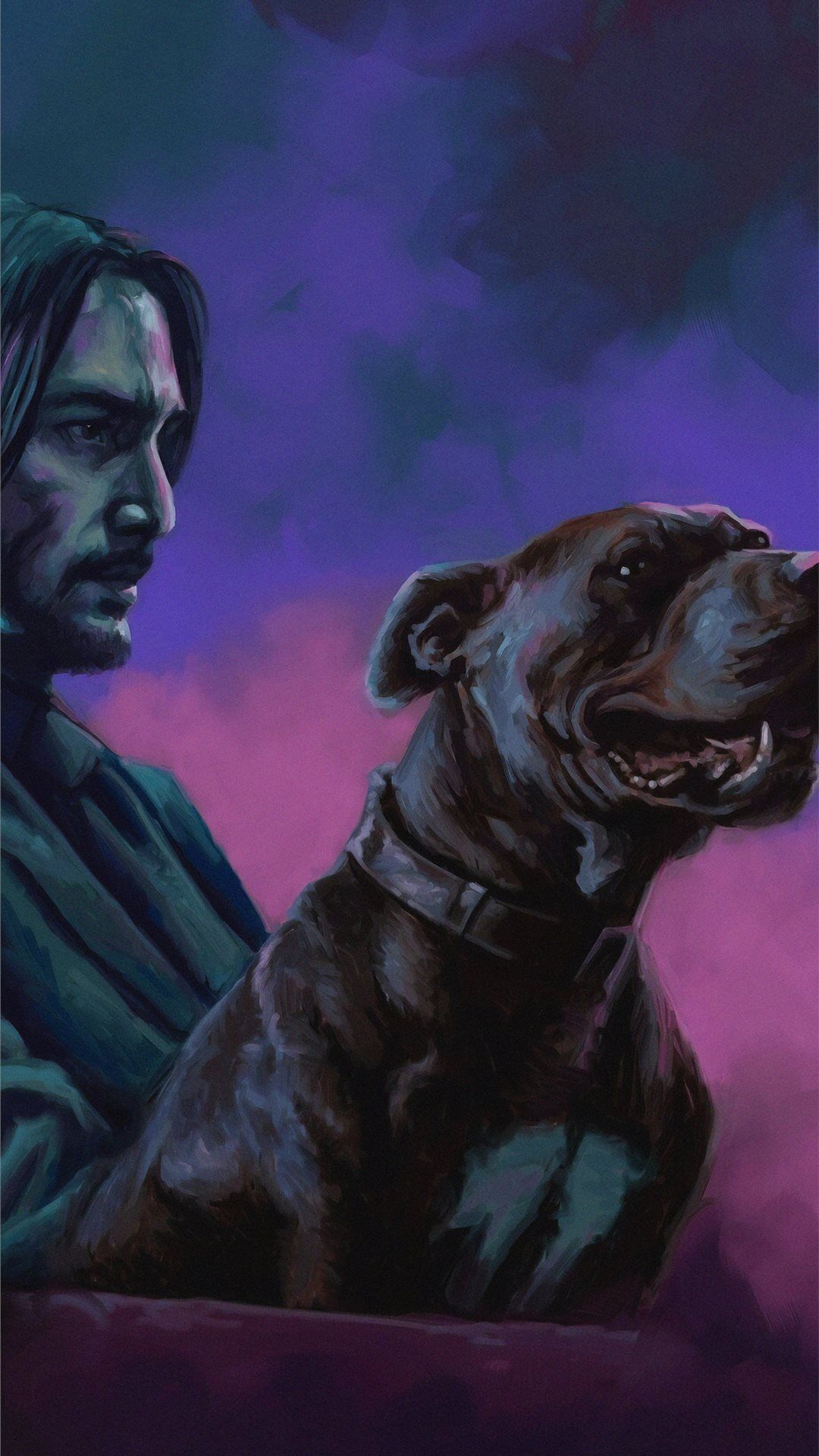1080x1920 john wick with dog Wallpaper. Dog