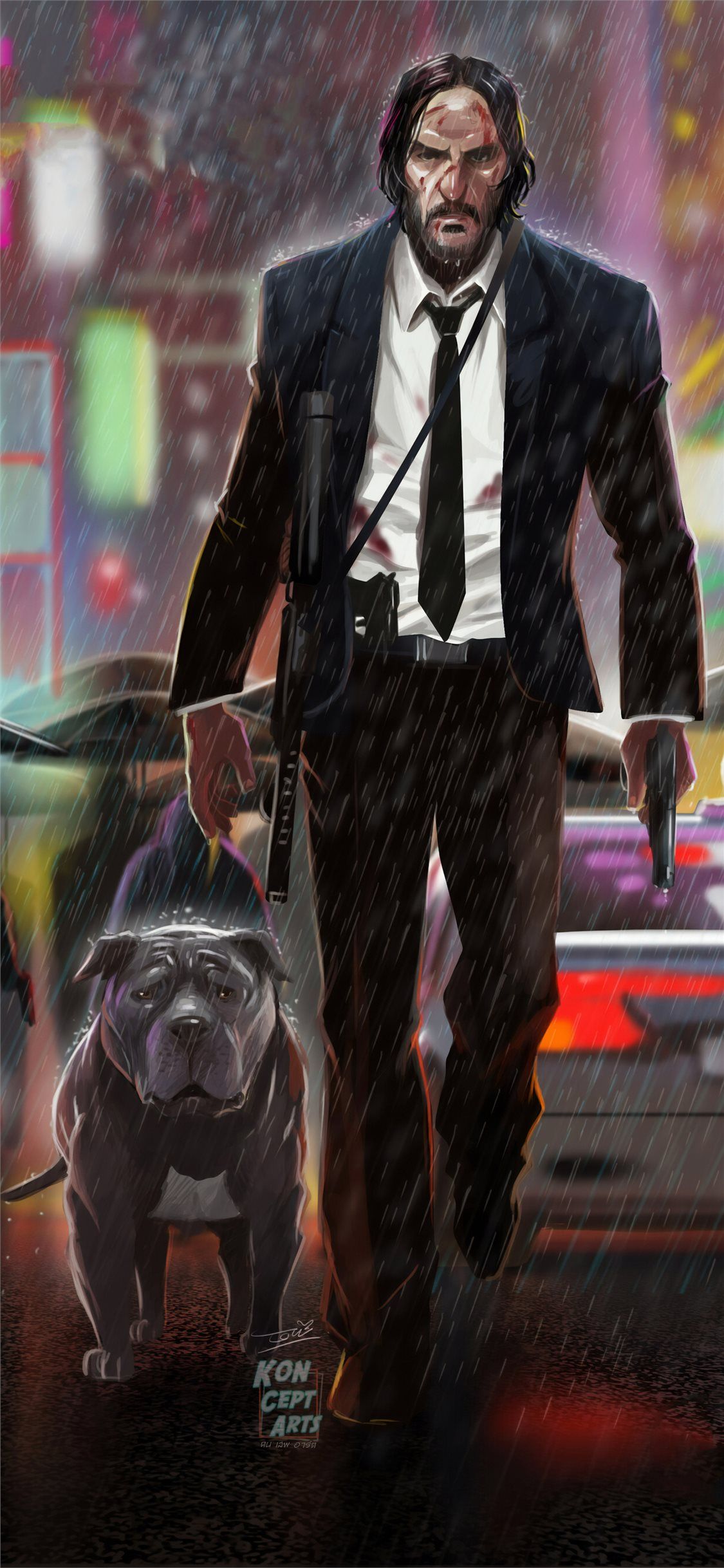 1125x2436 John Wick iPhone 12 Wallpaper