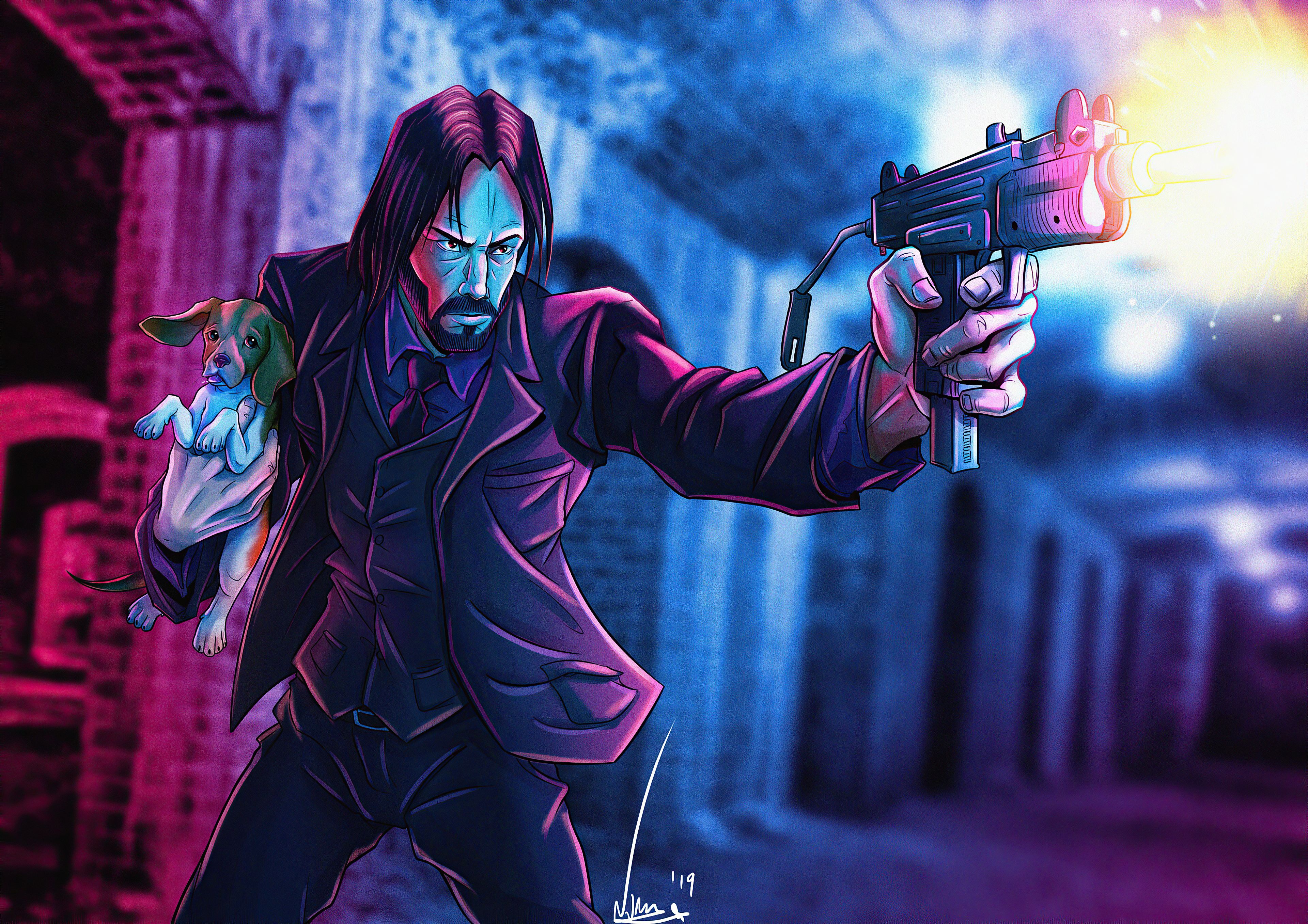 3840x2714 John Wick Saving His Dog Wallpaper, HD