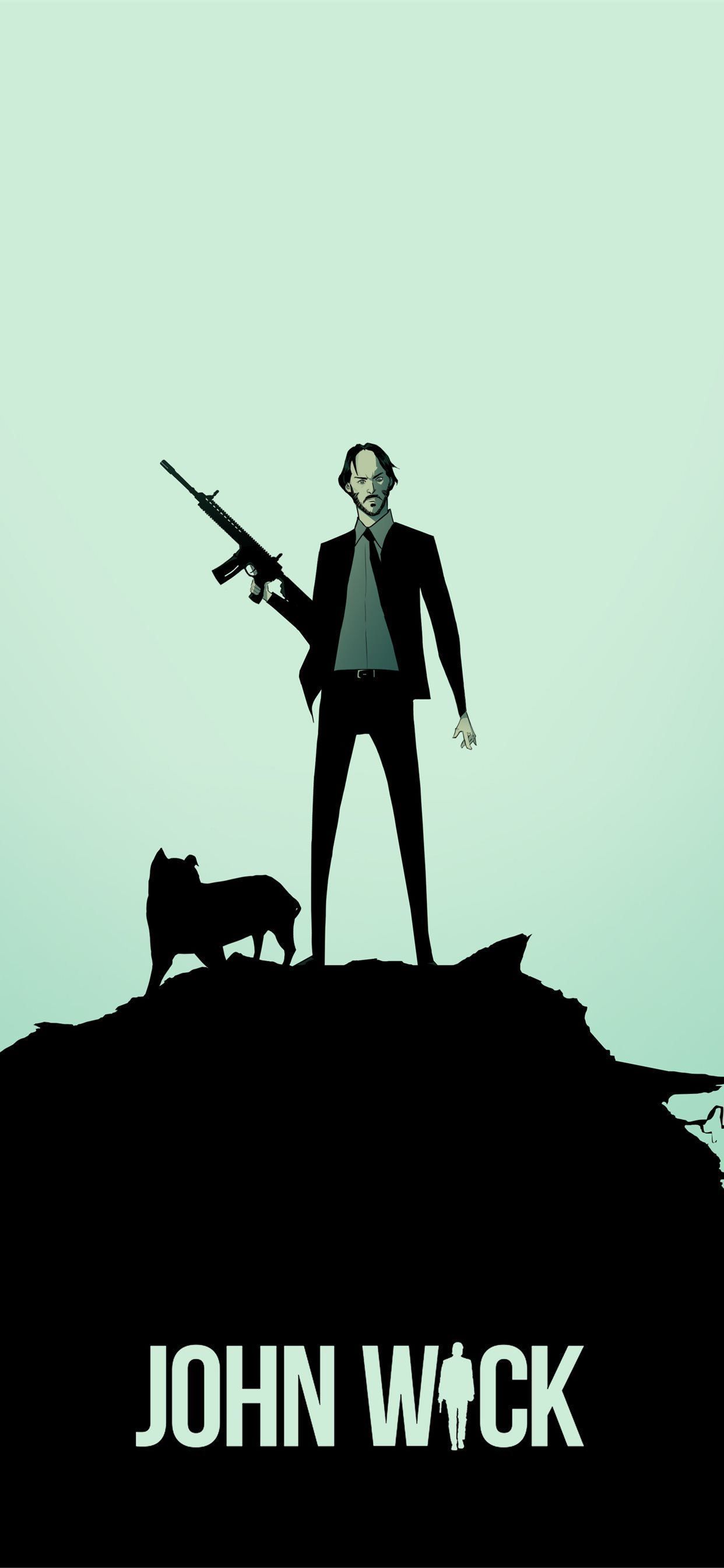 1242x2688 john wick dog 4k iPhone SE Wallpaper