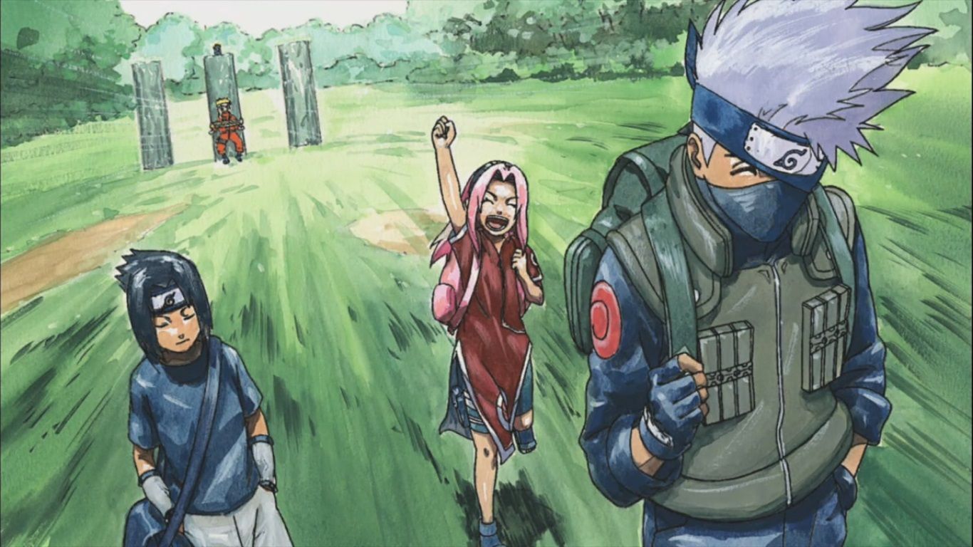 1366x768 Naruto Sasuke Sakura and Kakashi
