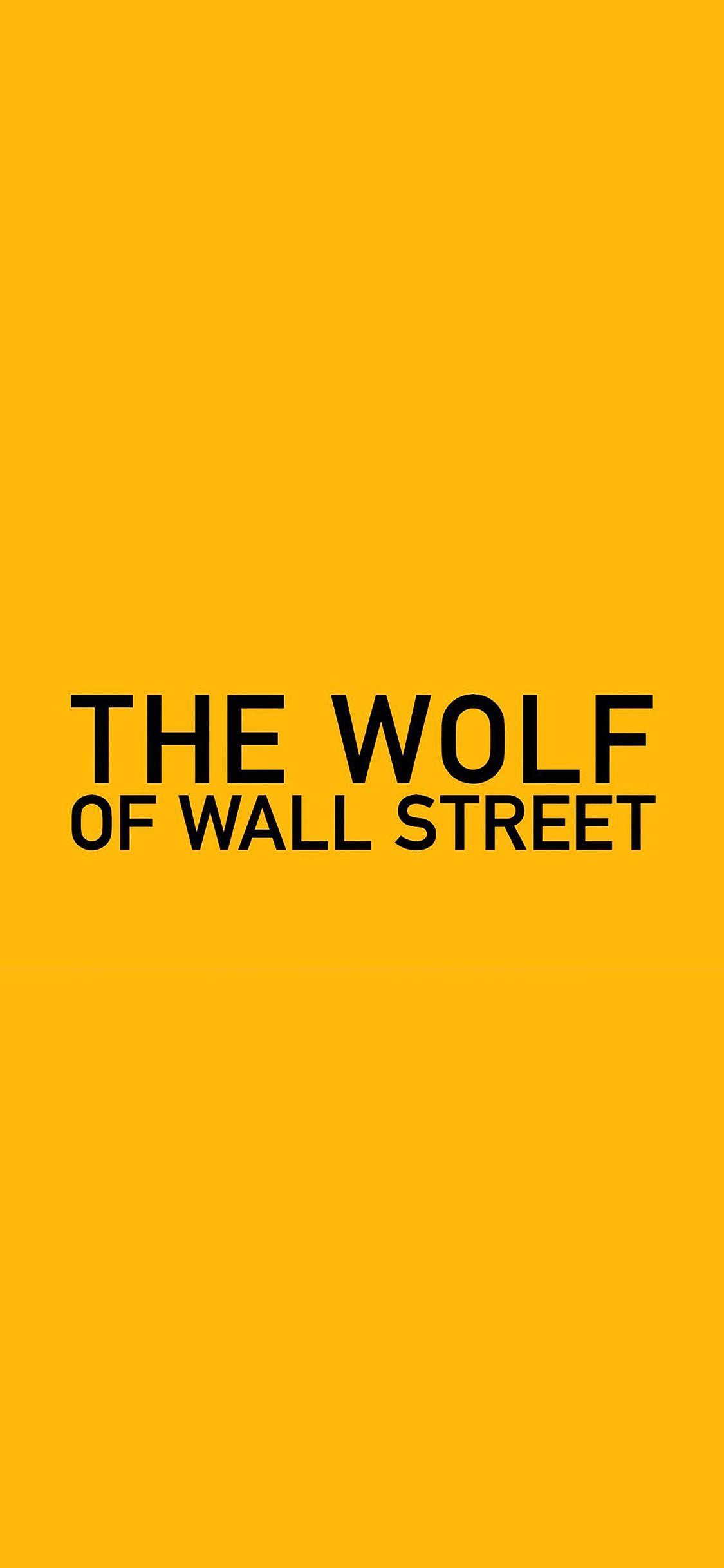 1125x2436 Giấy tờ iPhone - hình nền con sói màu vàng wallstreet