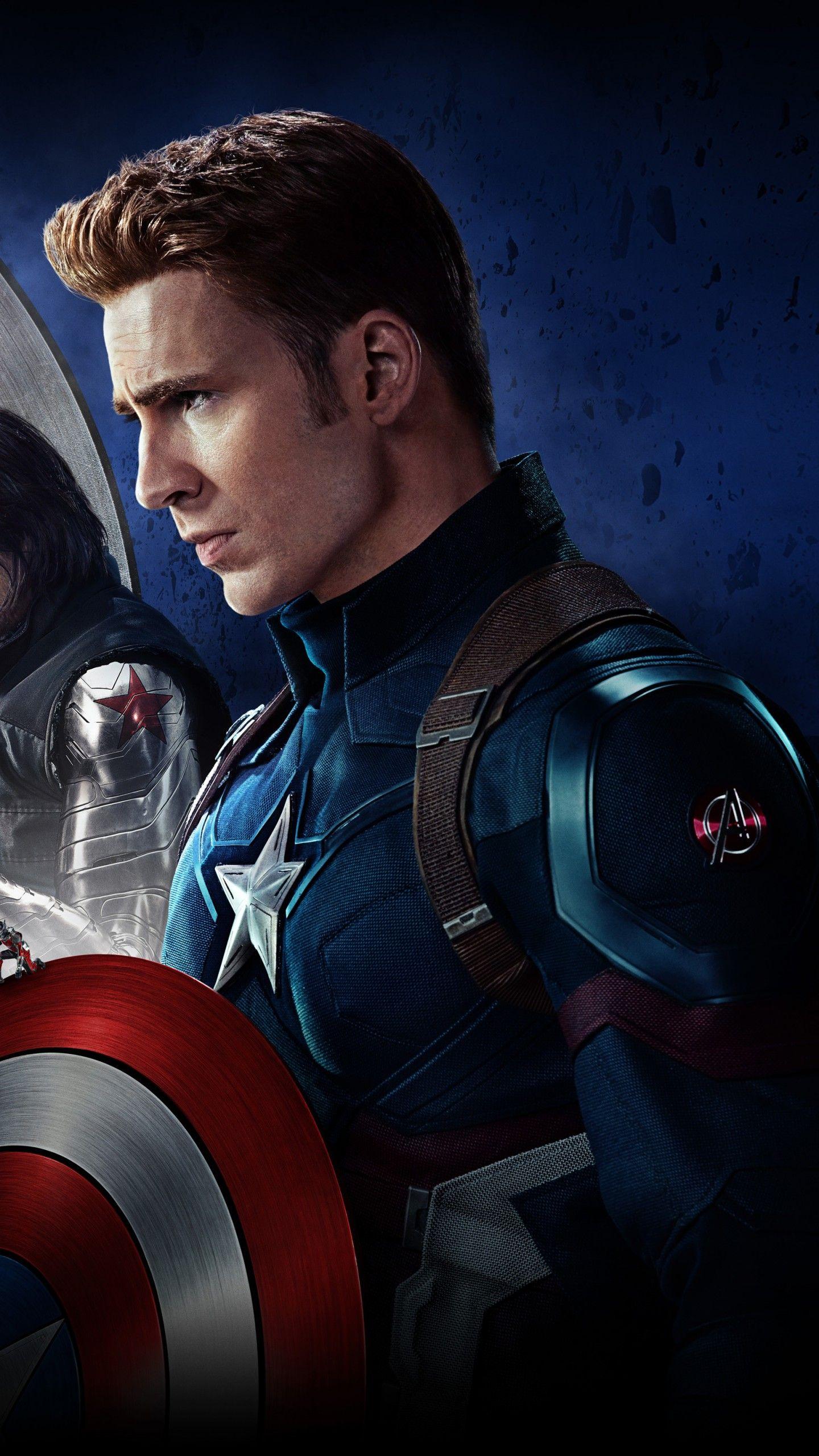 1440x2560 Wallpaper Captain America, Civil War, 2016 Movies, 4K, 5K, Movies,. Wallpaper for iPhone, Android, Mobile and Desktop