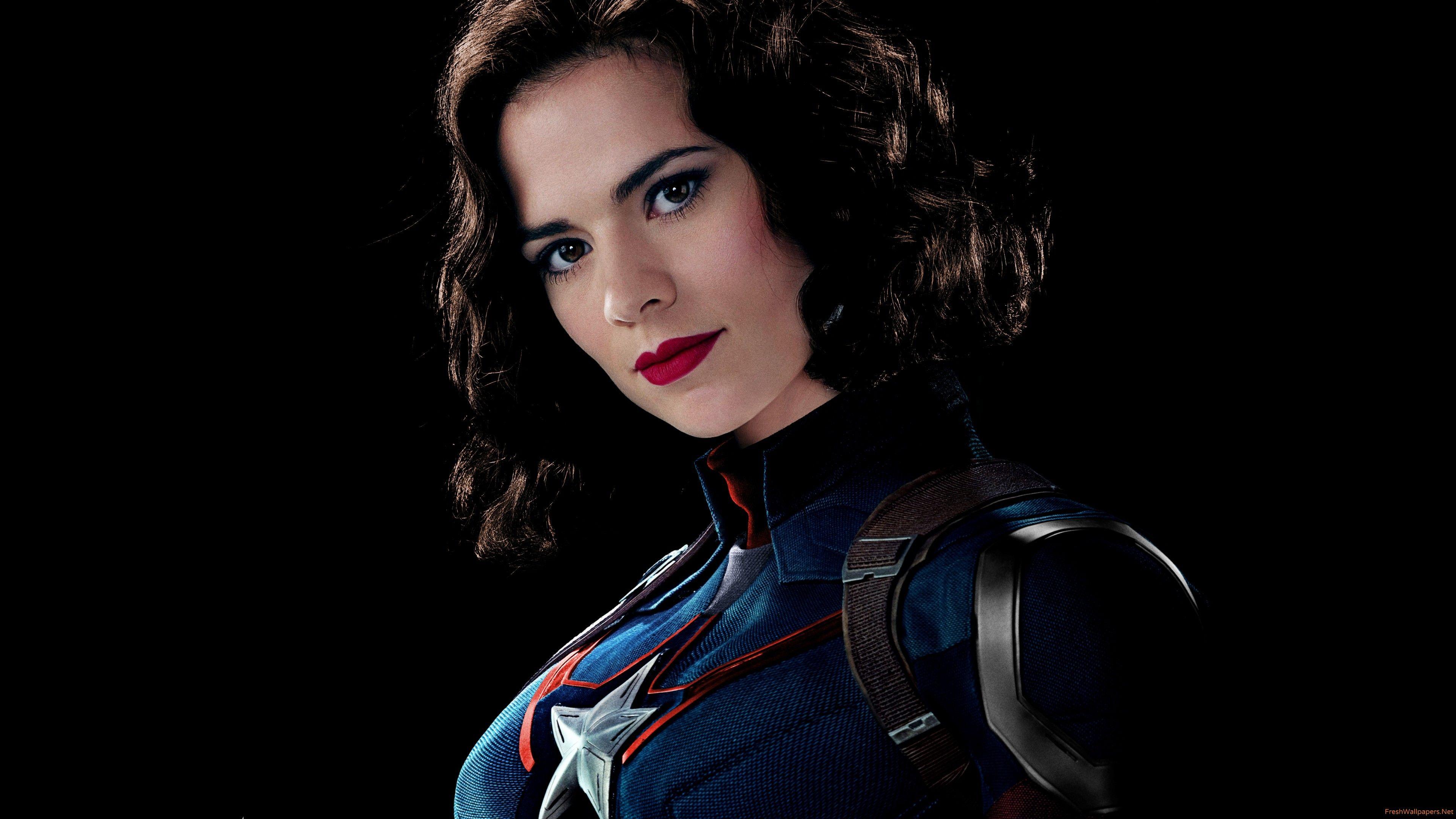 3840x2160 Peggy Carter Captain America 4K wallpaper