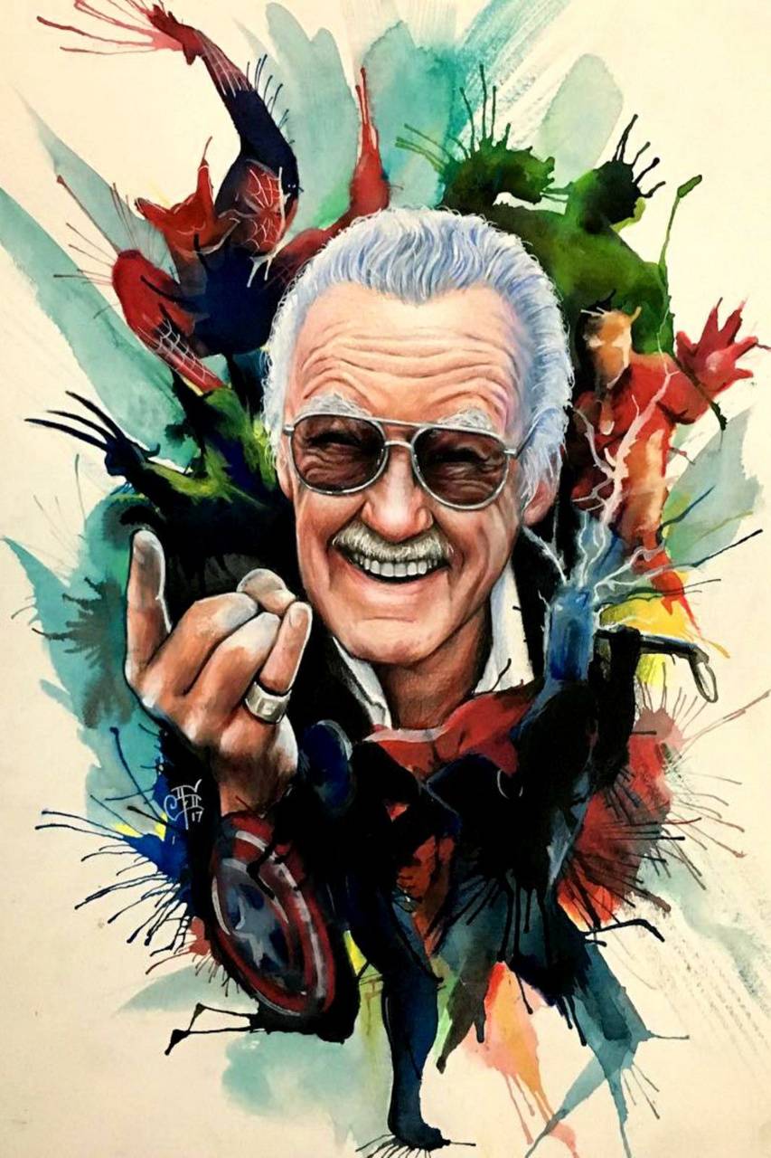 HD wallpaper Celebrity Stan Lee SpiderMan  Wallpaper Flare