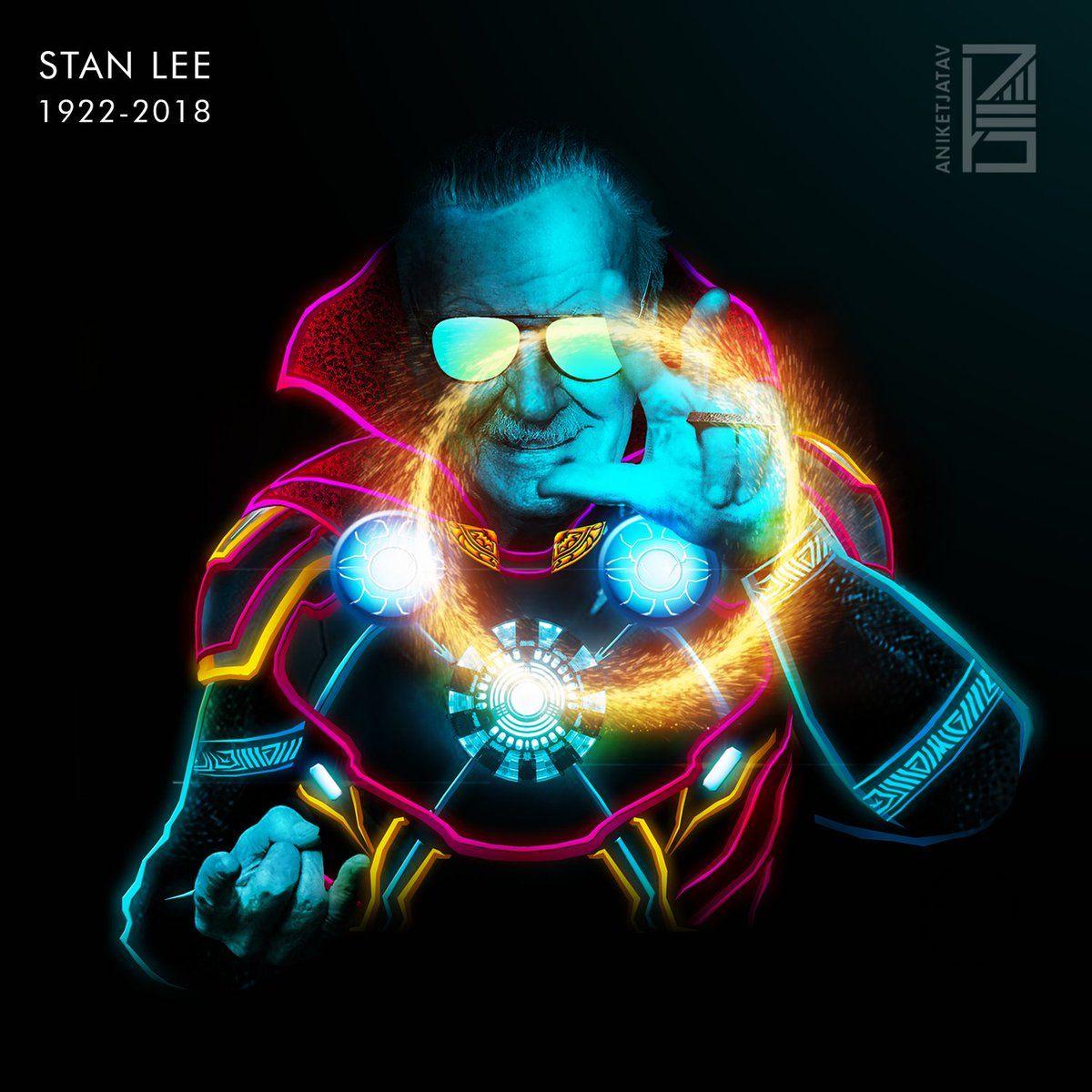 1200x1200 ArtsyAniket Stan Lee in Neon. Still can't
