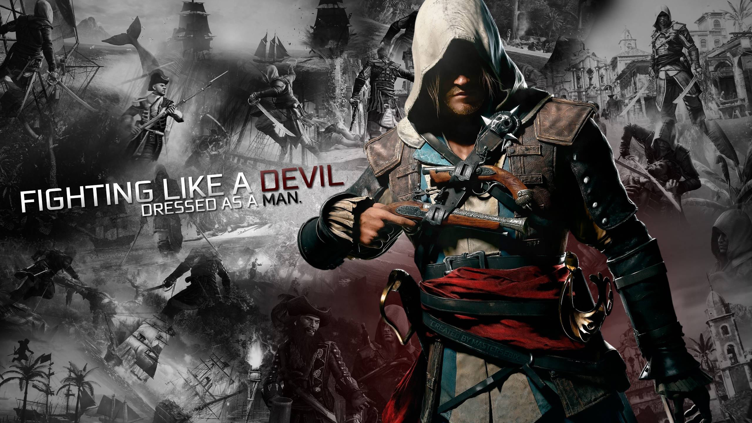 2560x1440 AC4 Black Flag Wallpaper