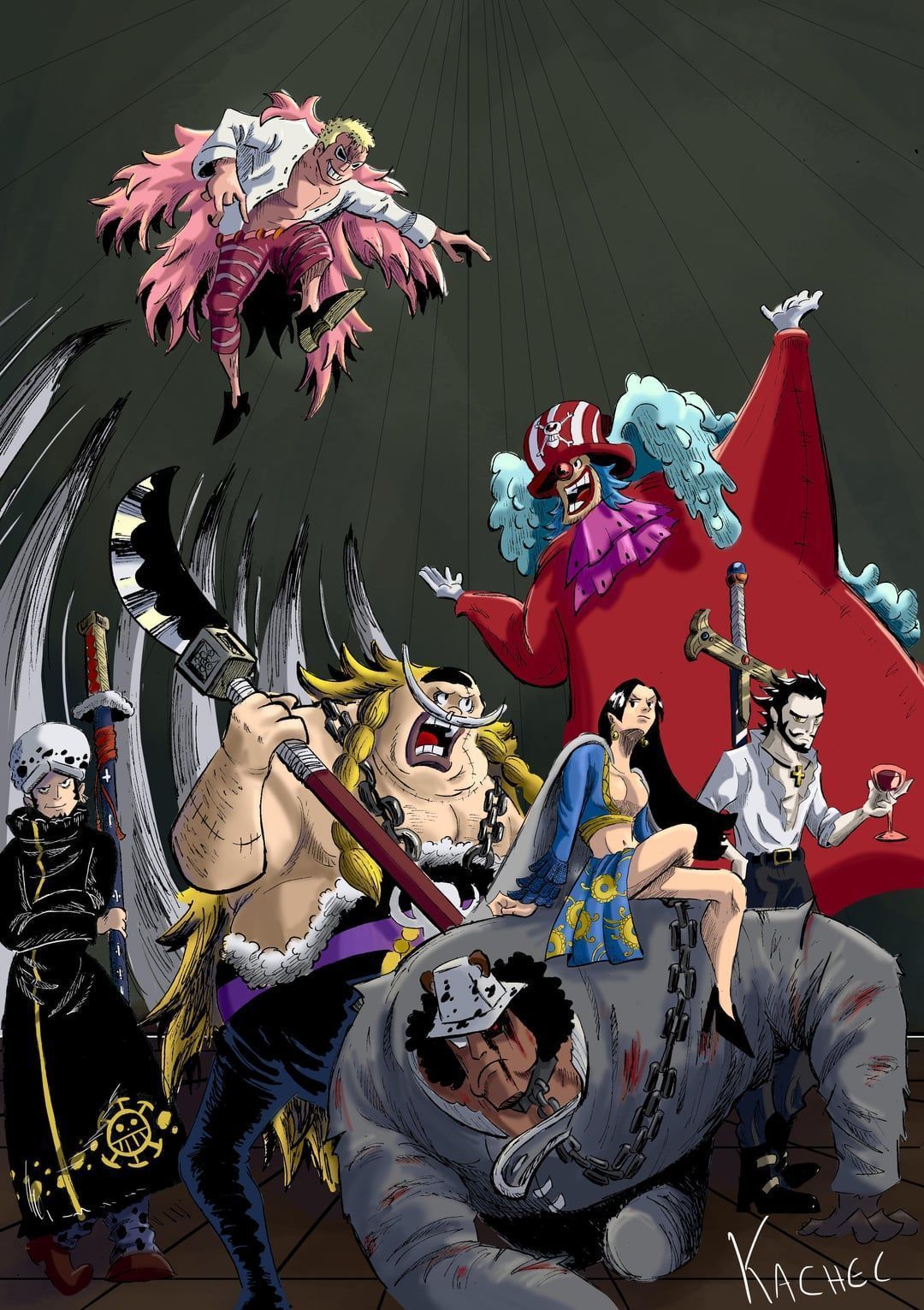 1080x1531 New World Shichibukai (inspired by chapter's 532 color spread)