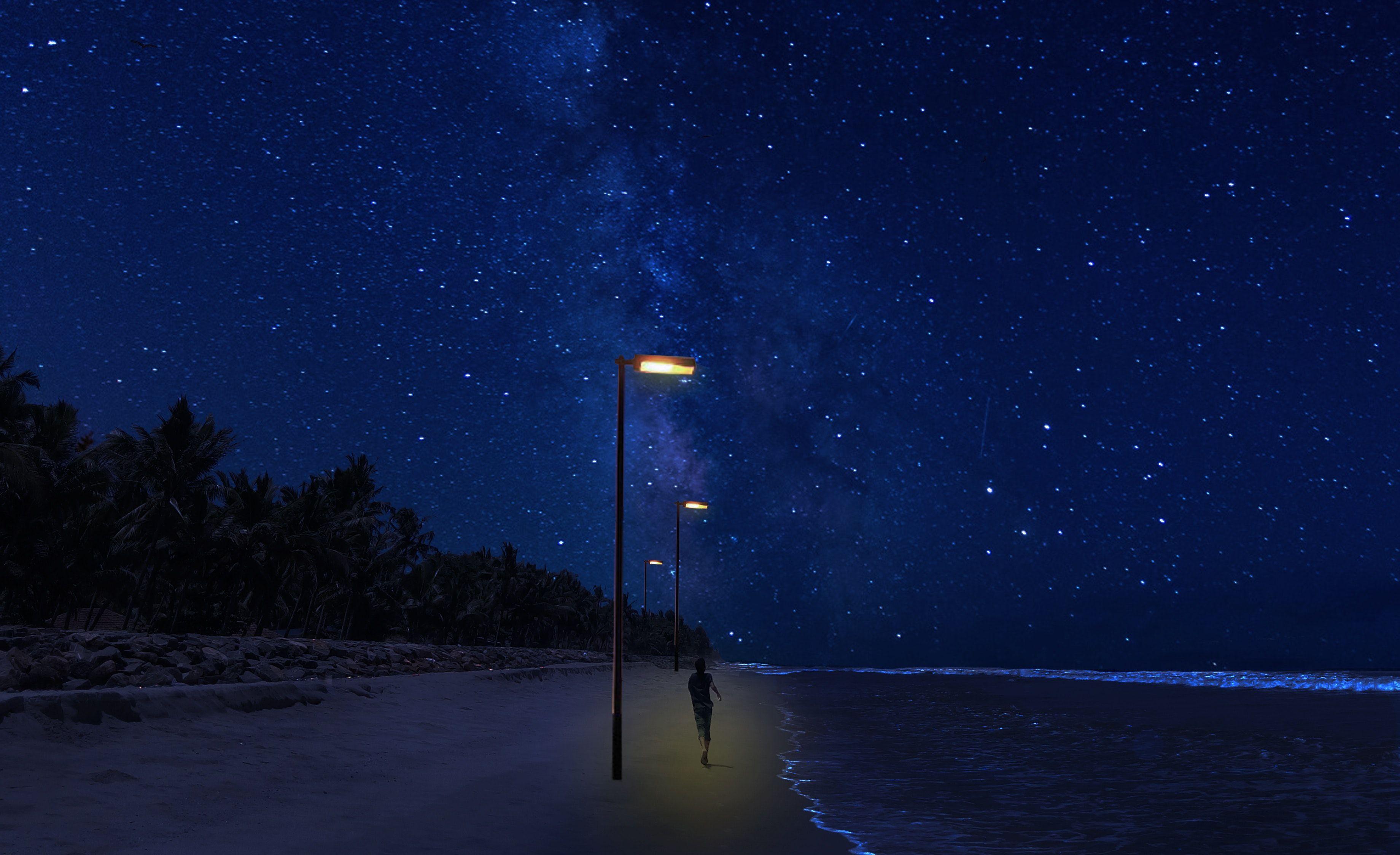 3680x2248 Free of 4k wallpaper, beach, constellations