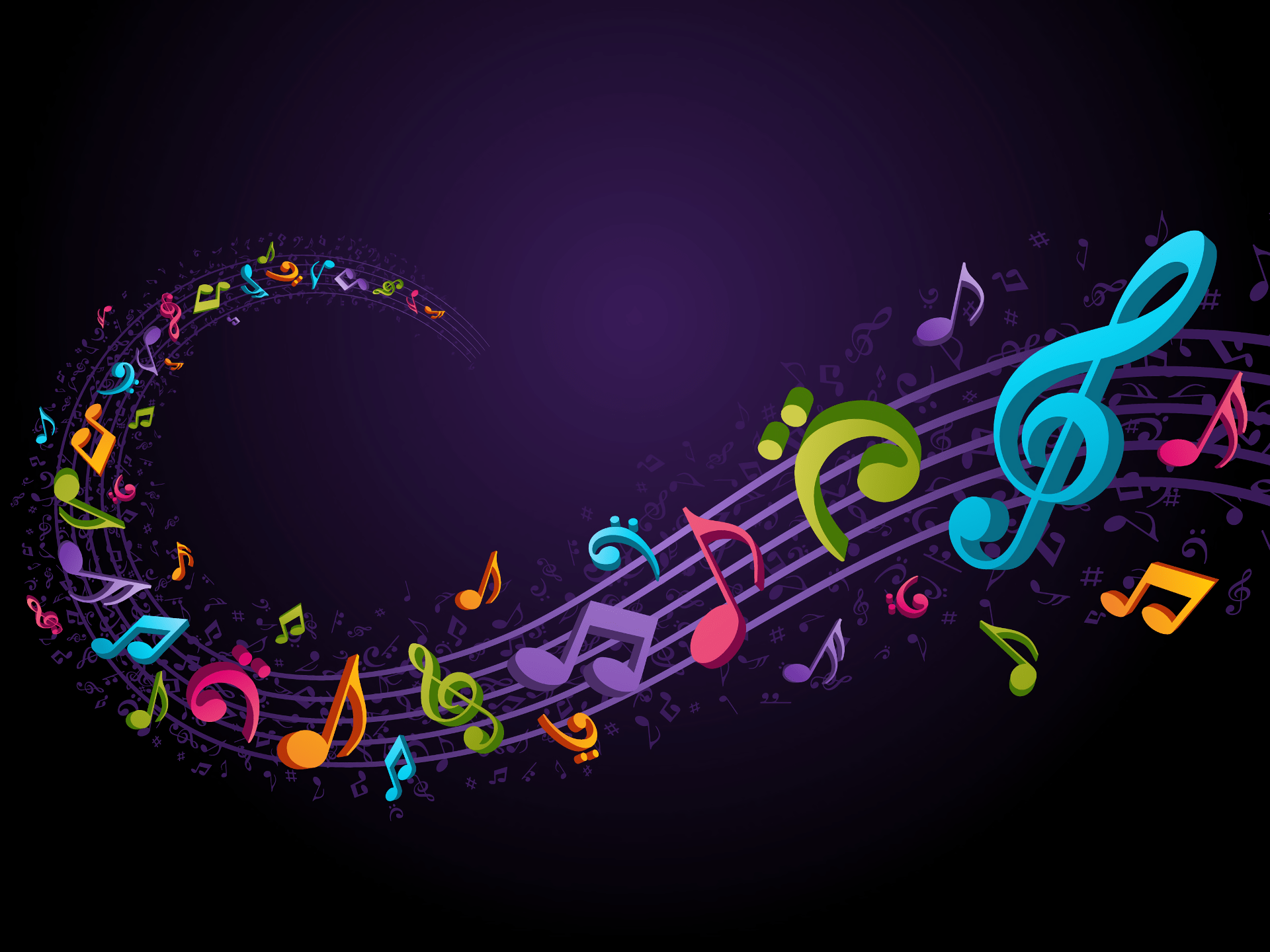 1920x1440 Download Musical Note Colorful Colors Music Musical Notes HD Wallpaper