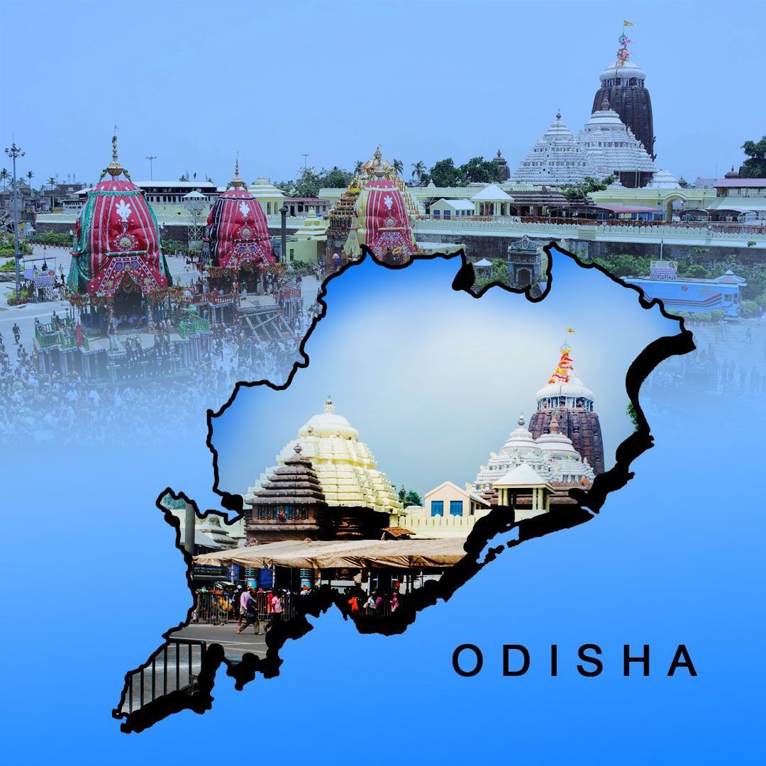 1080x1080 Odisha Map Wallpaper