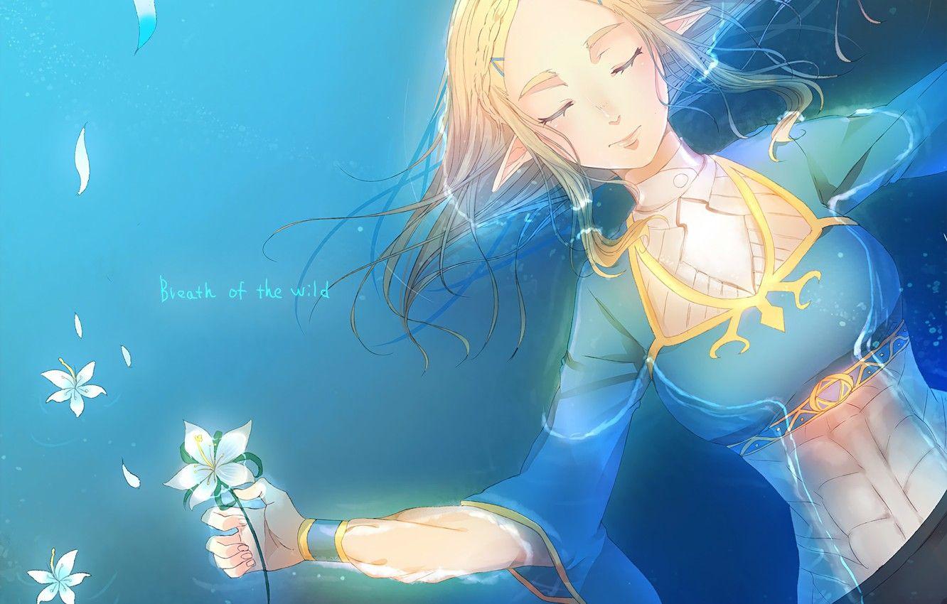 1332x850 Wallpaper girl, game, flower, Zelda, hana, The Legend Of