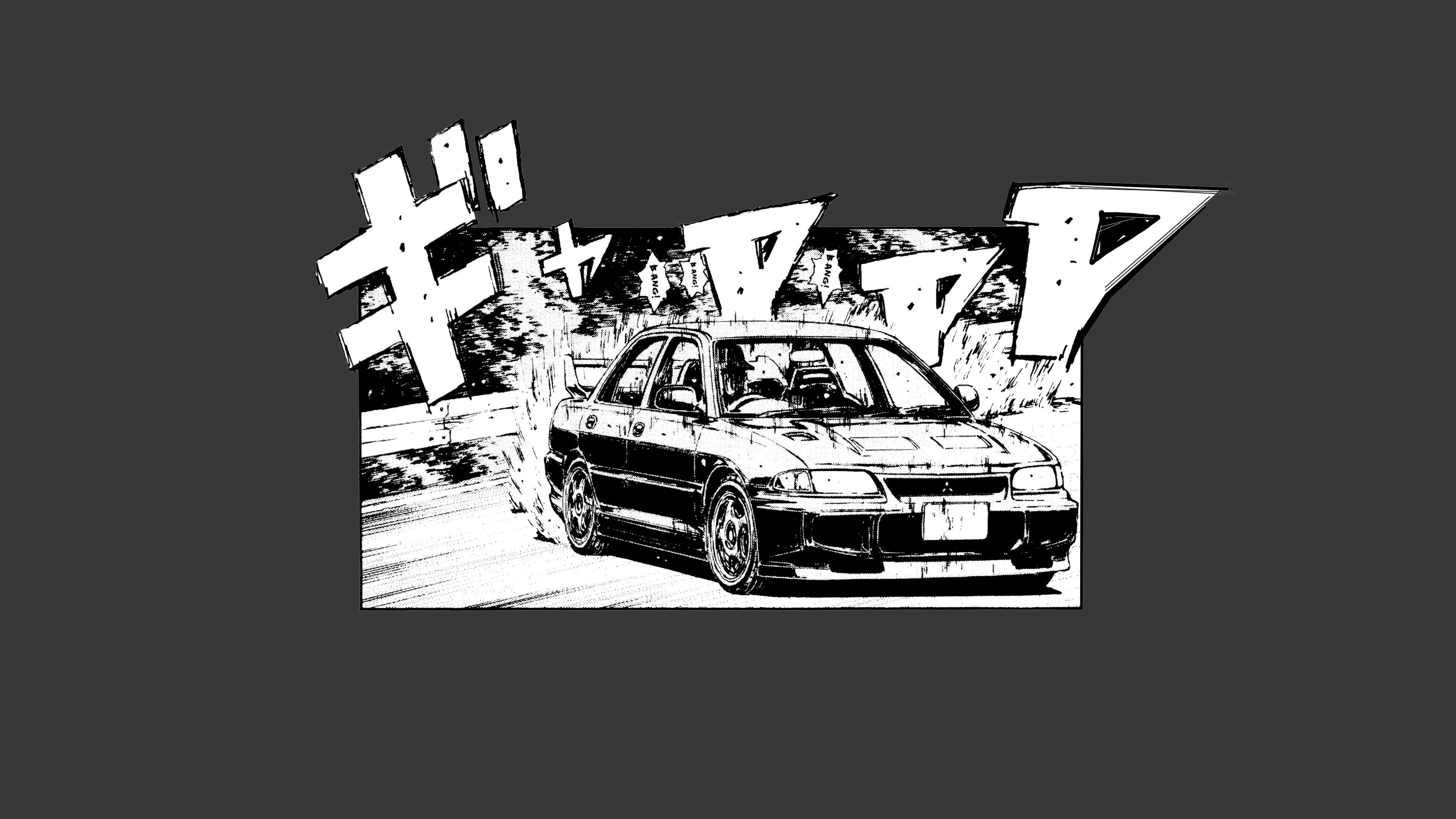 3840x2160 Initial D Mitsubishi Lancer Evo V K