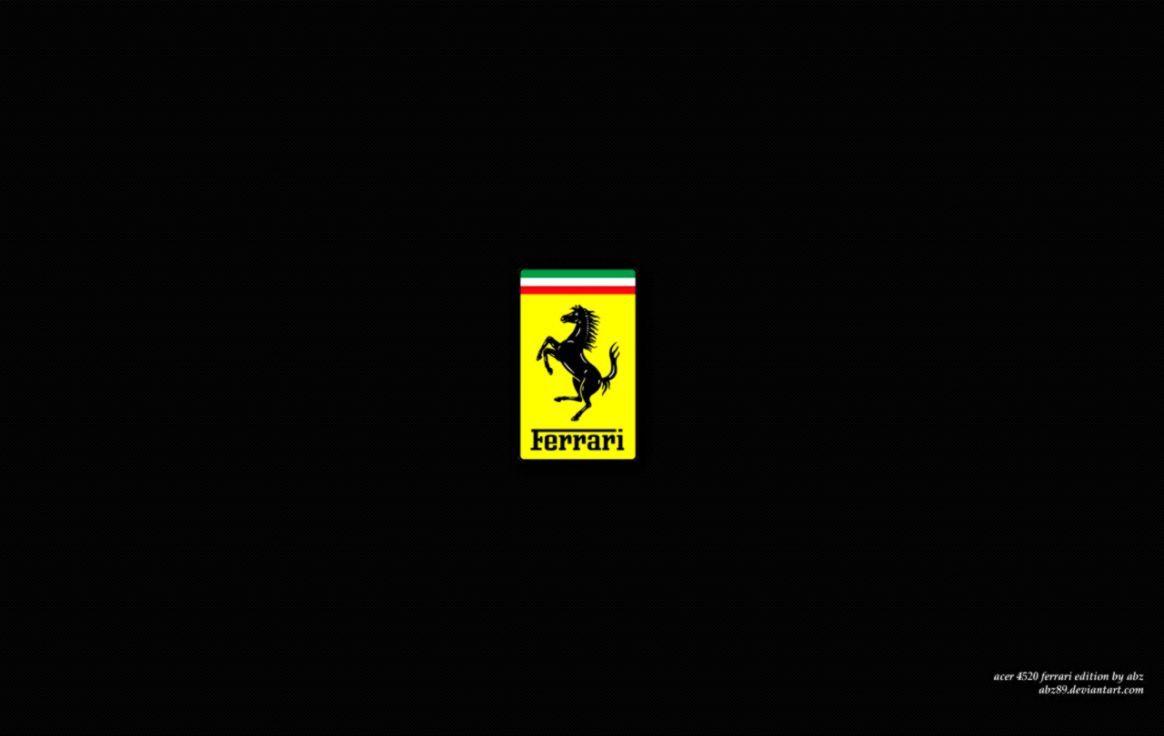 1164x736 Black Ferrari Logo Wallpaper