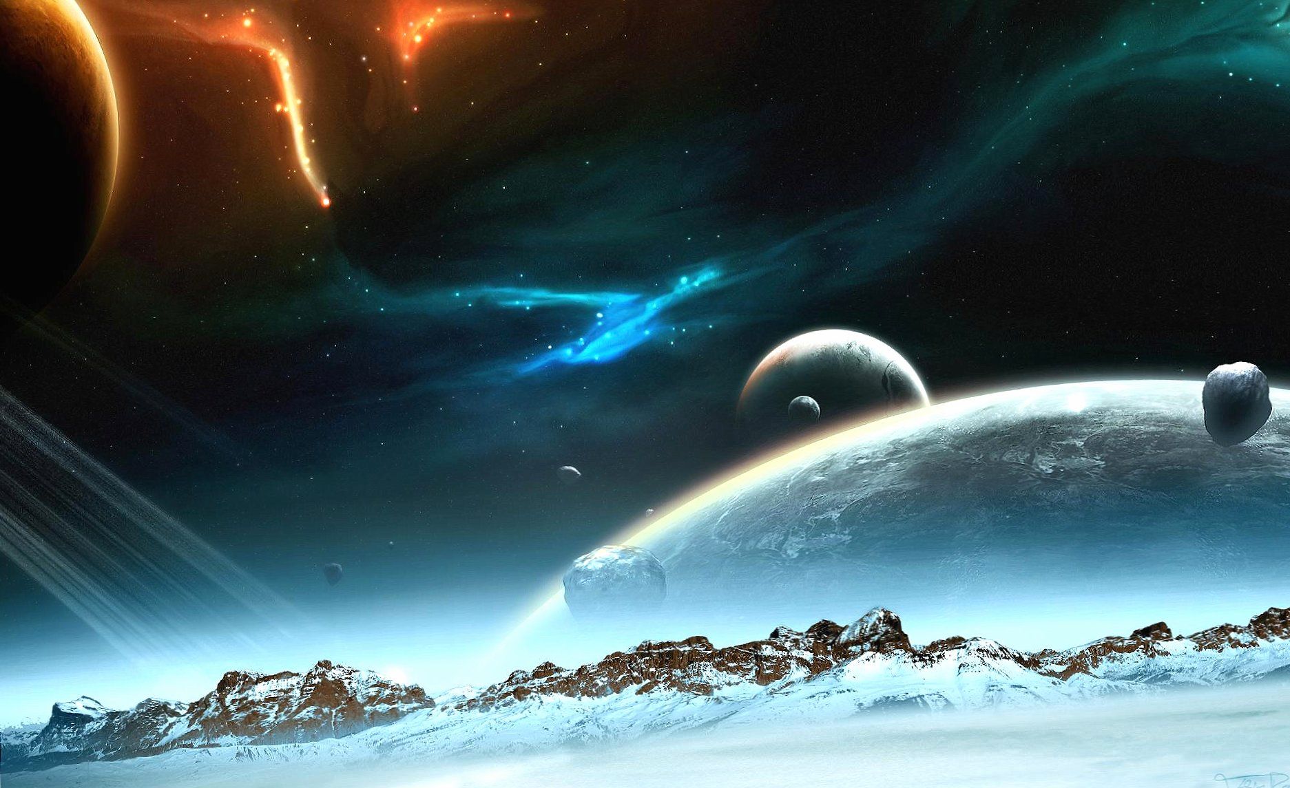 1873x1145 Fantastic planet landscape HD wallpaper