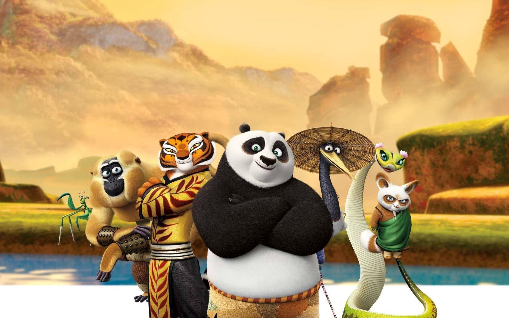 Hình nền phim HD 1680x1050 Kung Fu Panda 1 2.  Mọi người