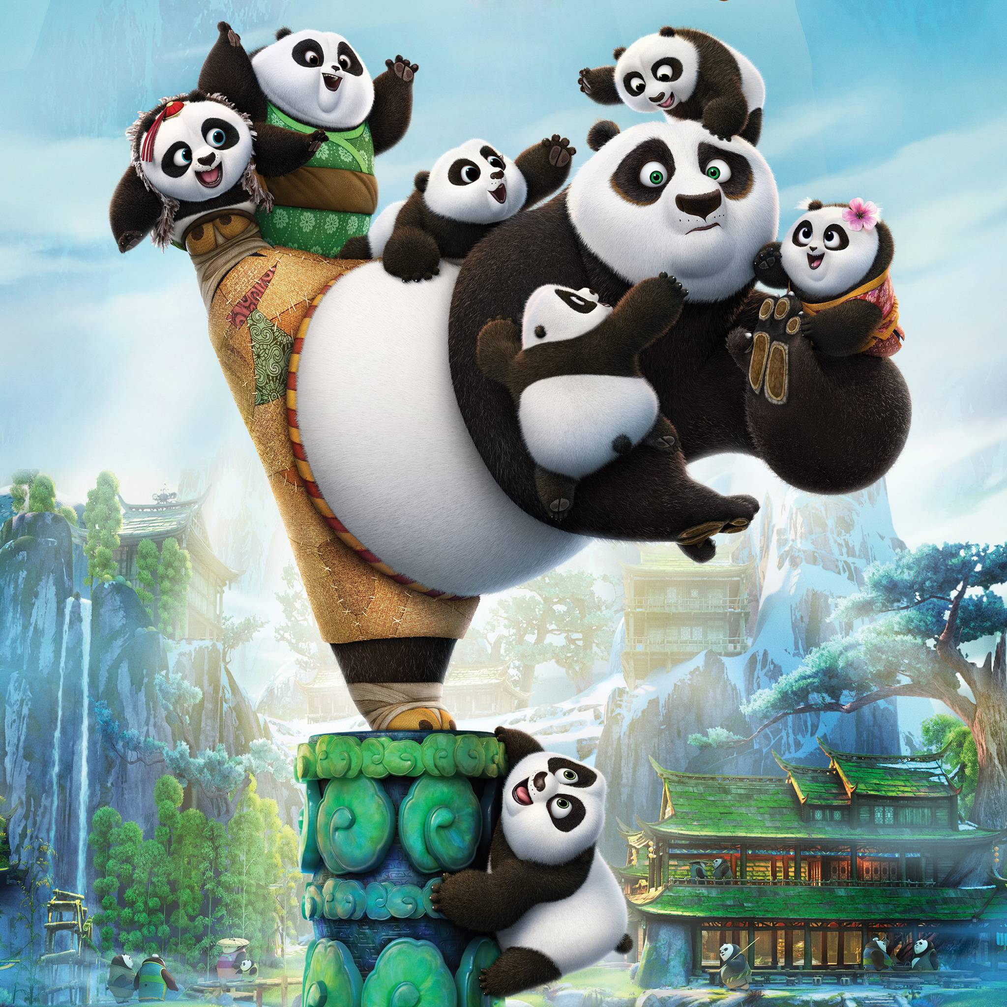 2048x2048 Hình nền Kung Fu Panda 3 dễ thương.  Tải xuống