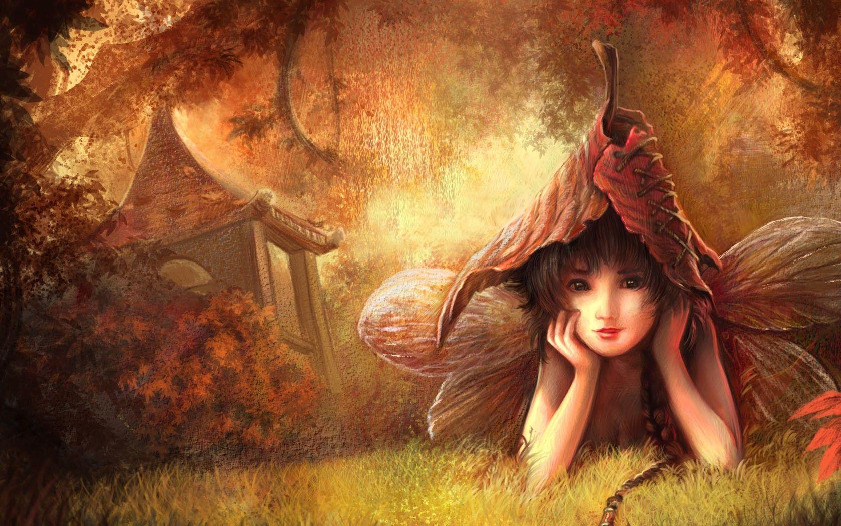 Cute Little Fairy 640 x 960 iPhone 4 Wallpaper
