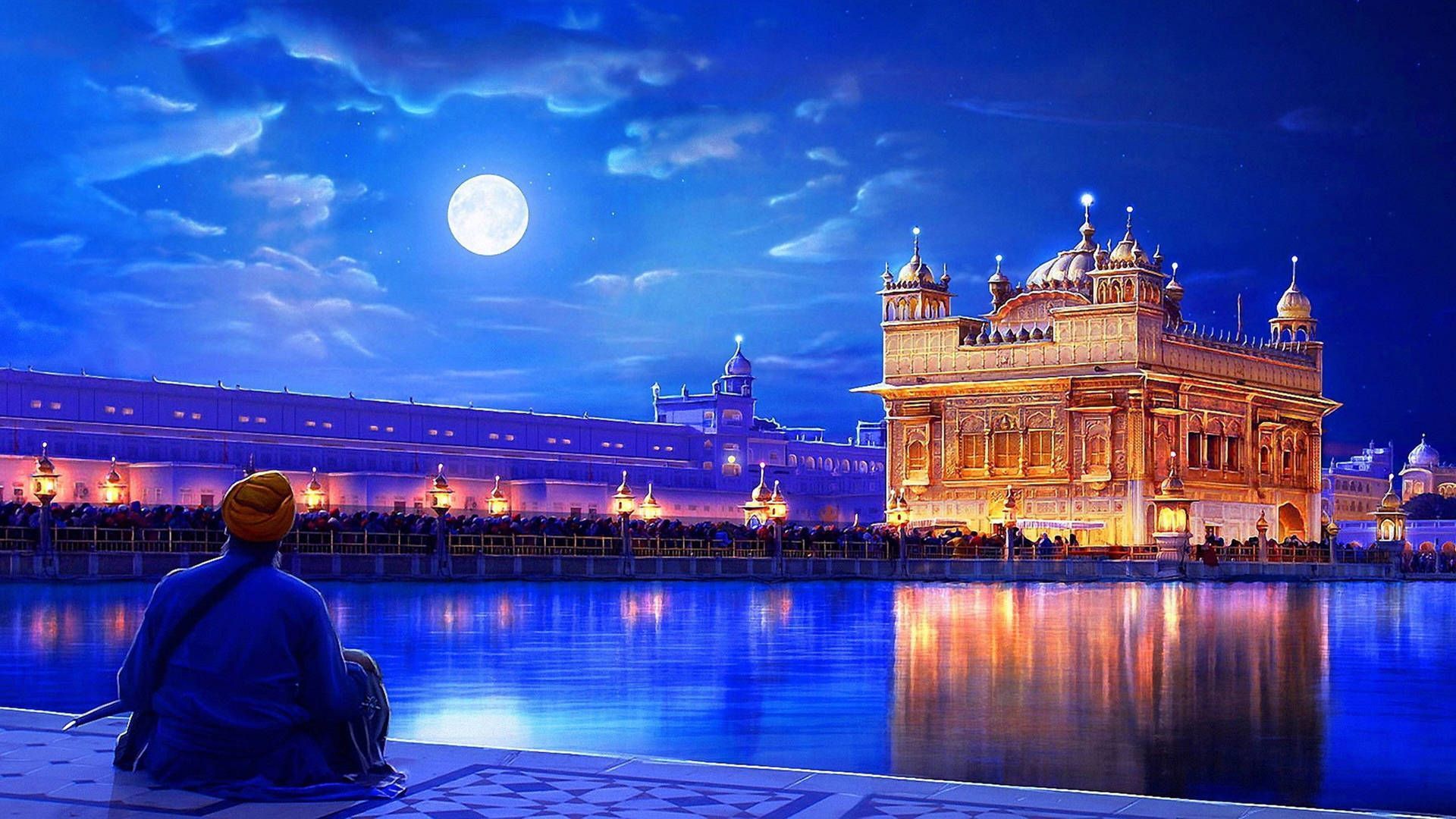 1920x1080 Golden Temple HD Wallpaper