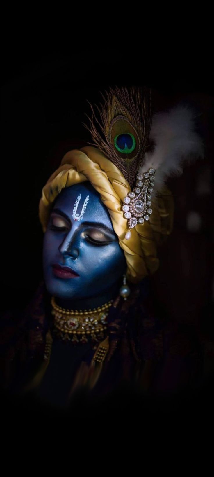 736x1635 Lord Krishna Android Wallpaper