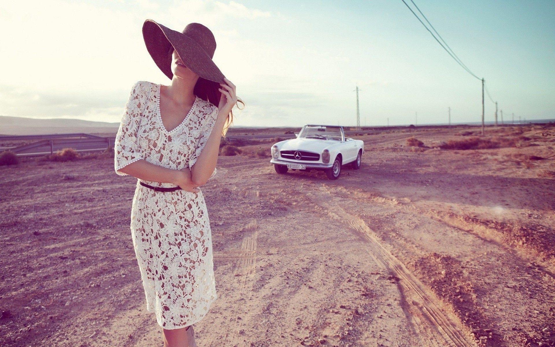 1920x1200 photography, Women, Model, Landscape, Car, Mercedes Benz
