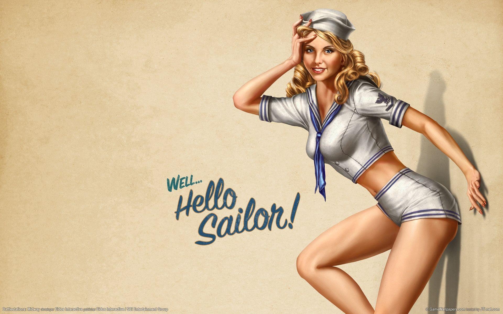 1920x1200 Vintage hello sailor wallpaperx1200
