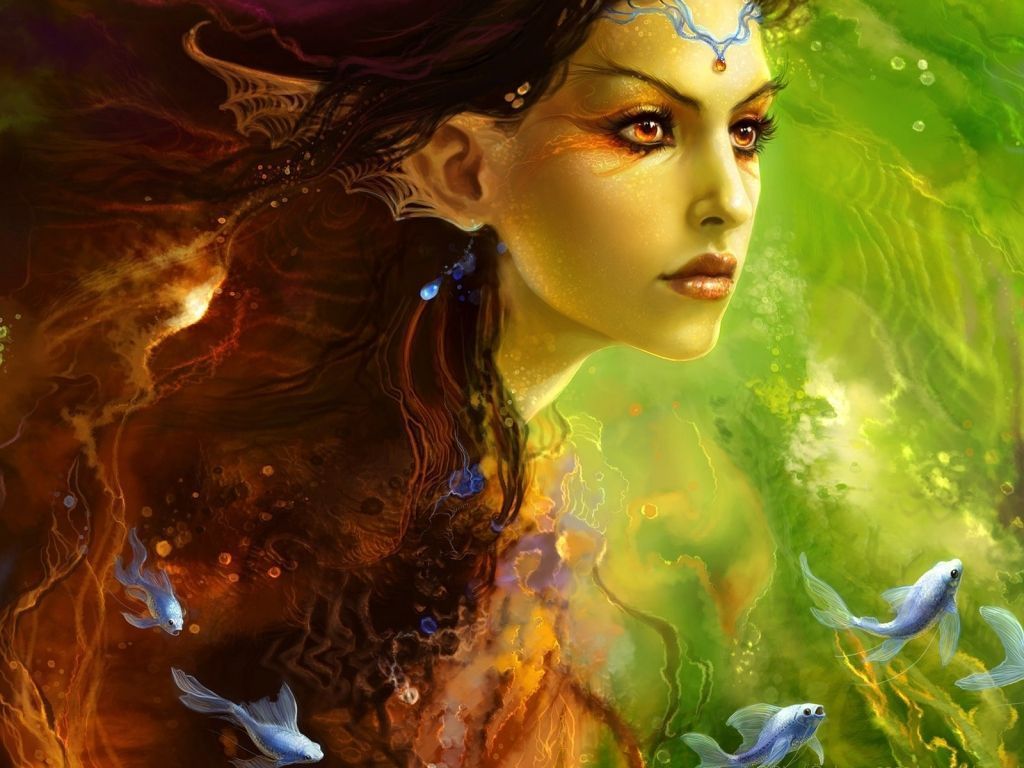 1024x768 Fantasy Girl Siren Princess 1024 x 768