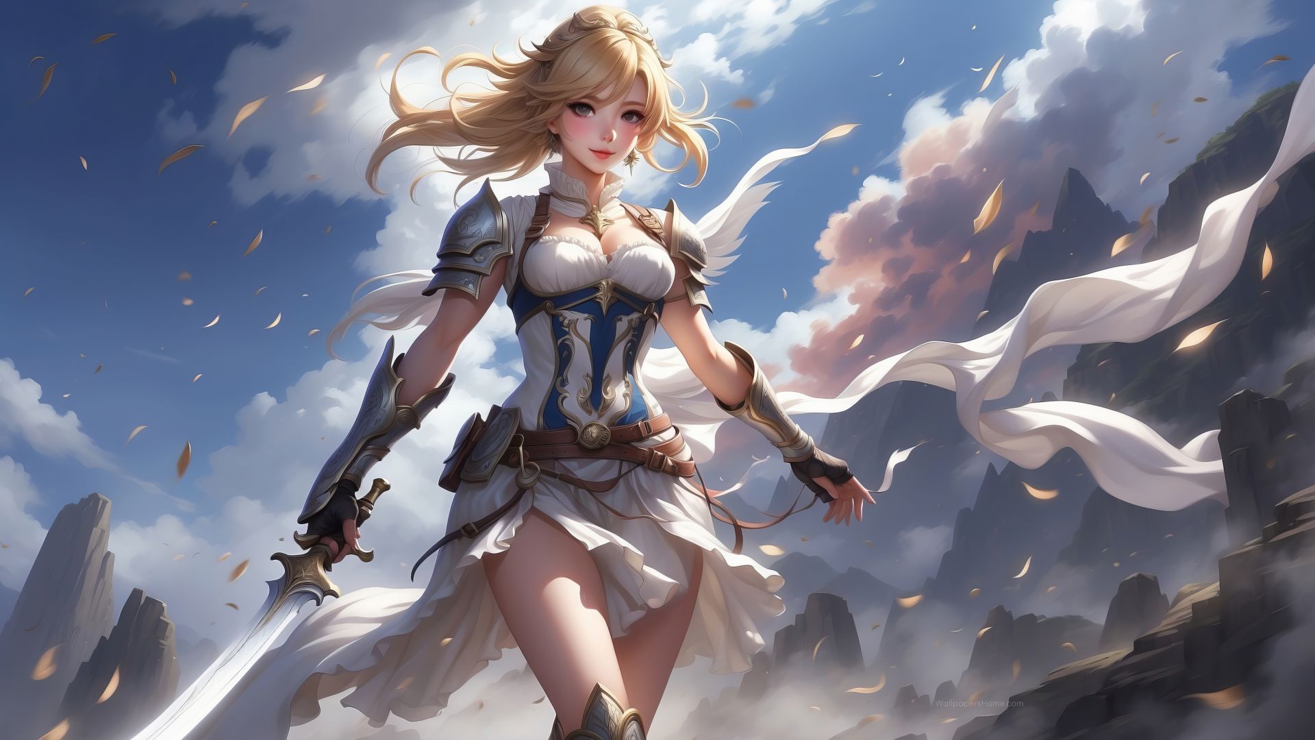 1920x1080 Final Fantasy princess, anime girl