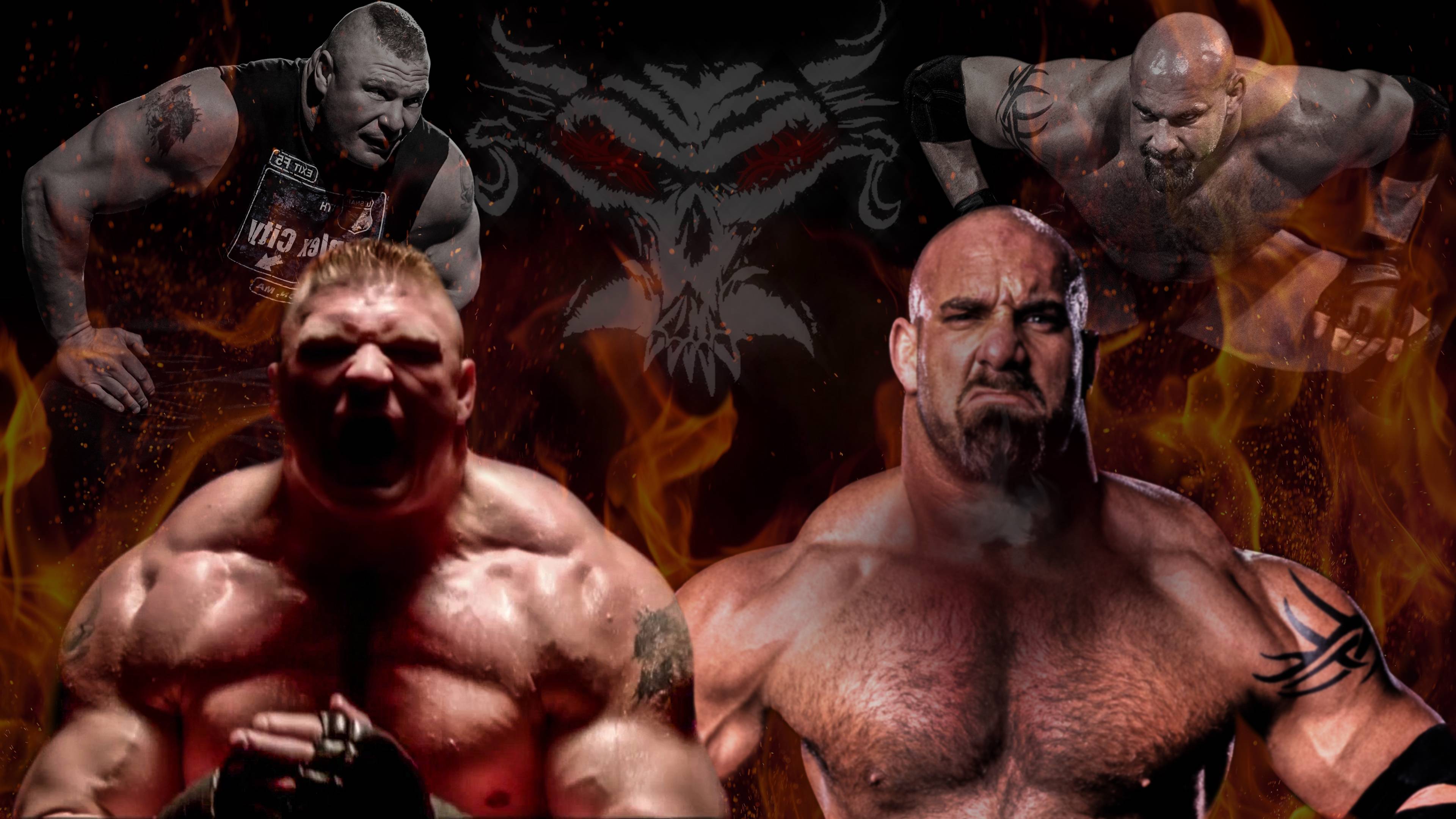 3840x2160 I Just Made My First Wallpaper Brock Lesnar Vs Goldberg