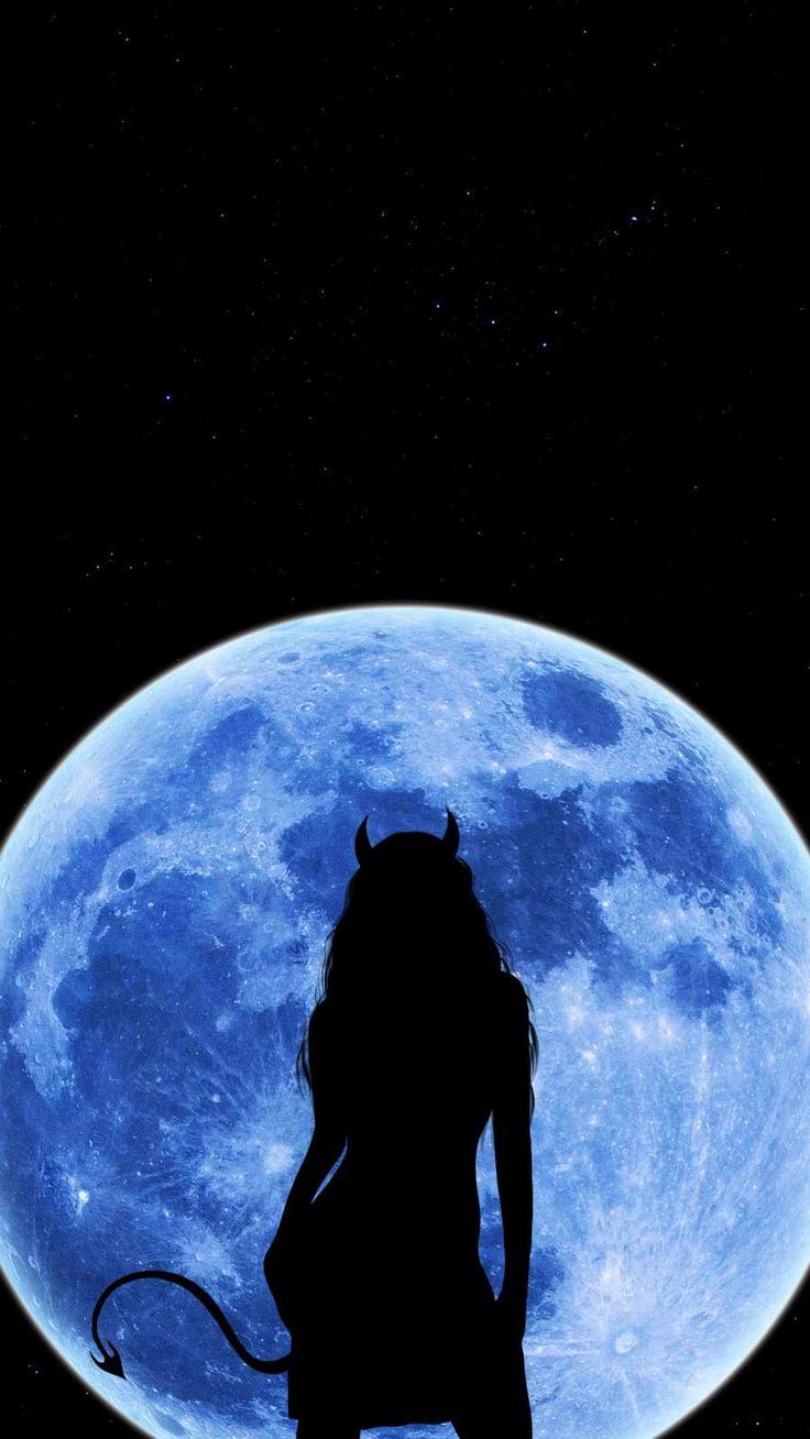 736x1308 Moon Devil Girl iPhone Wallpaper. Girl