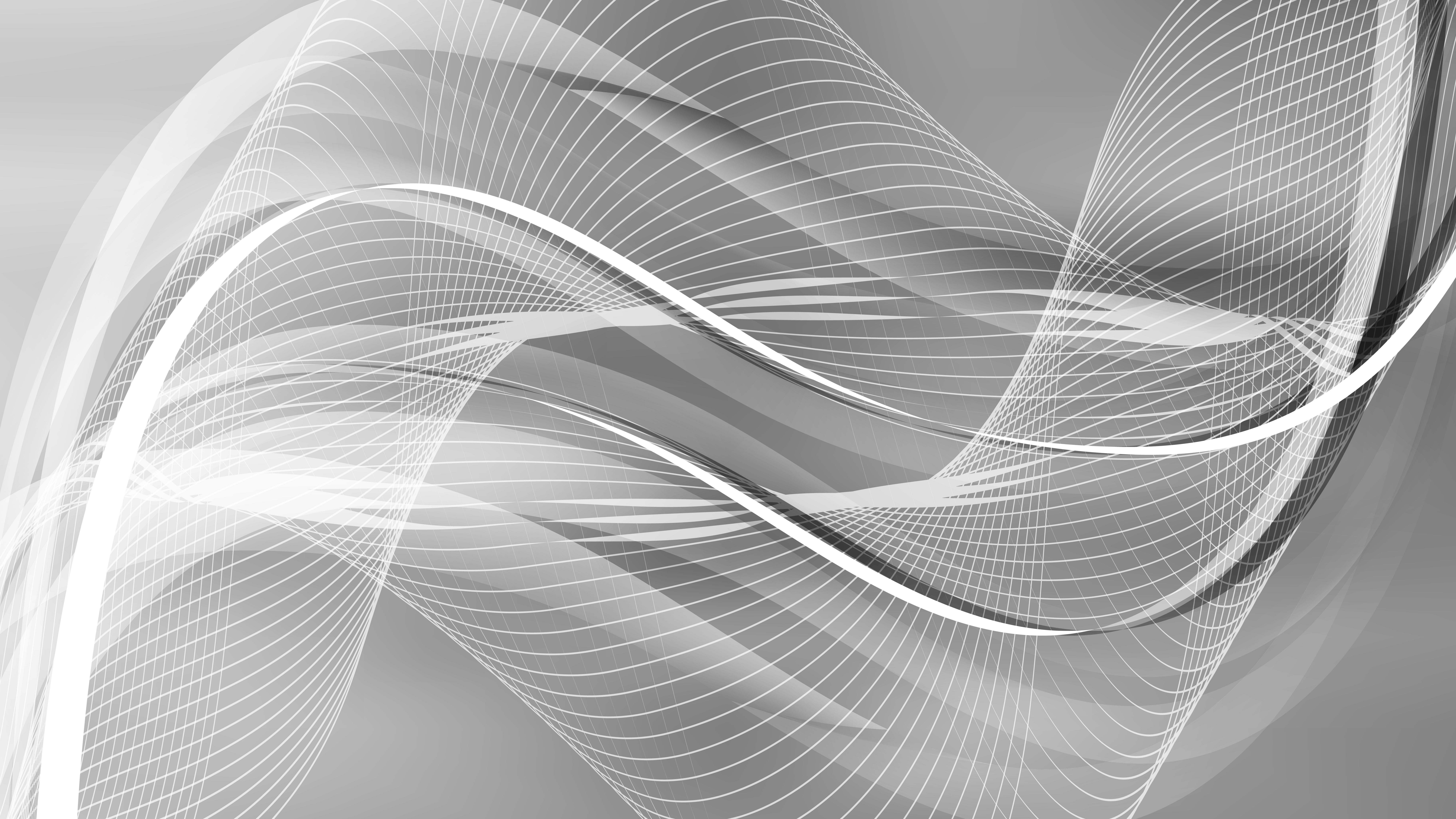 8000x4500 Free Abstract Grey Wave Lines Background