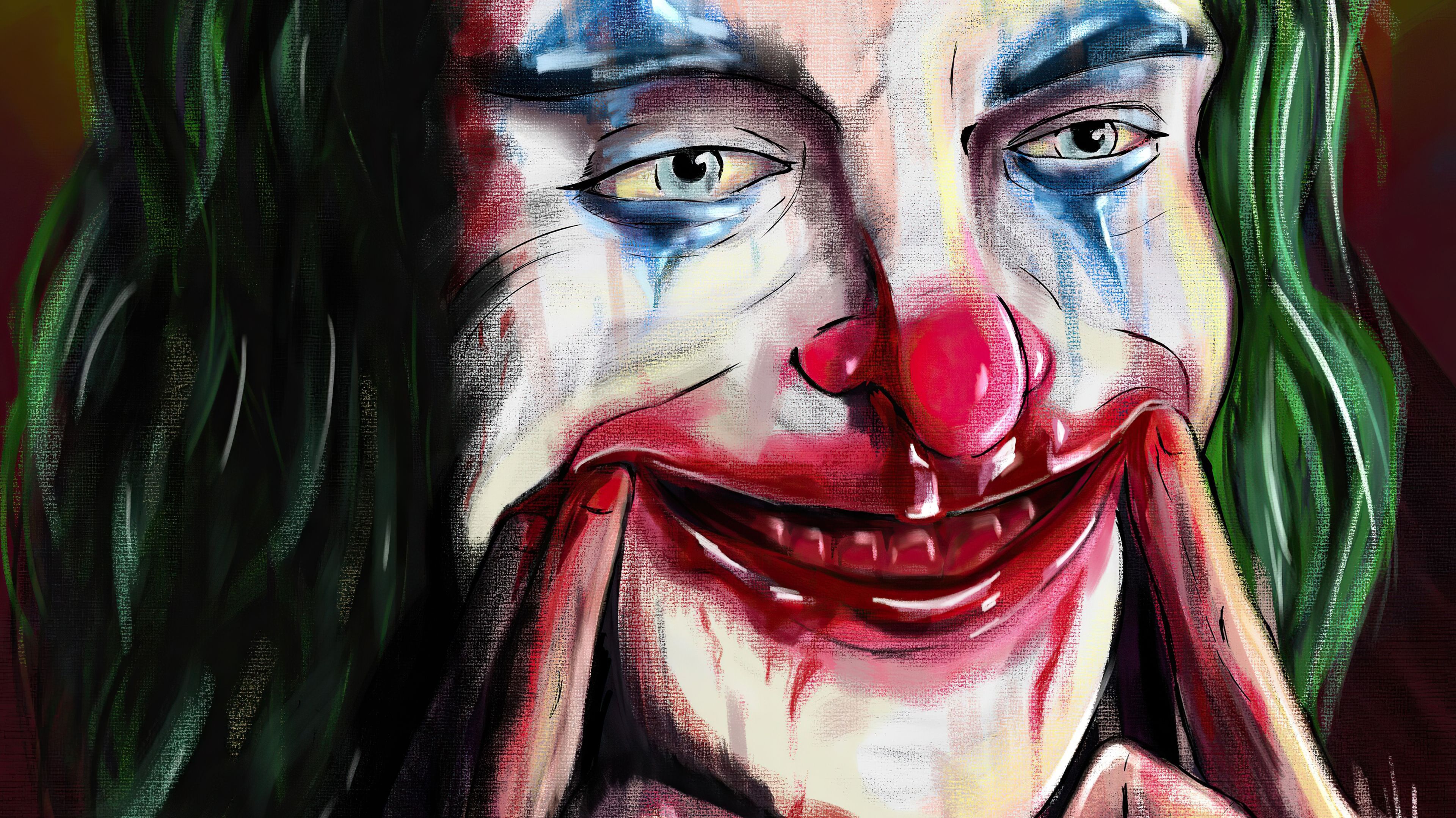 3840x2160 Joker Digital Painting 4k Wallpaper, HD