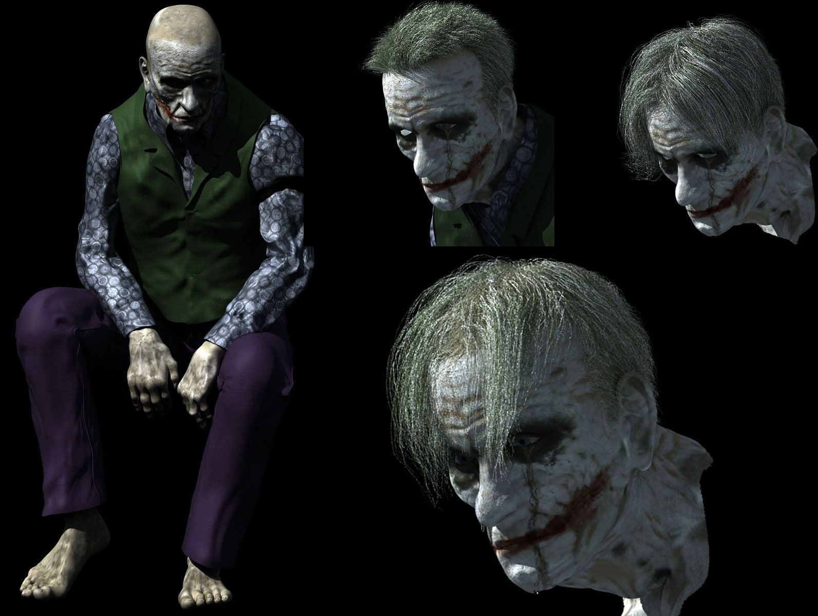 1592x1200 Joker crying