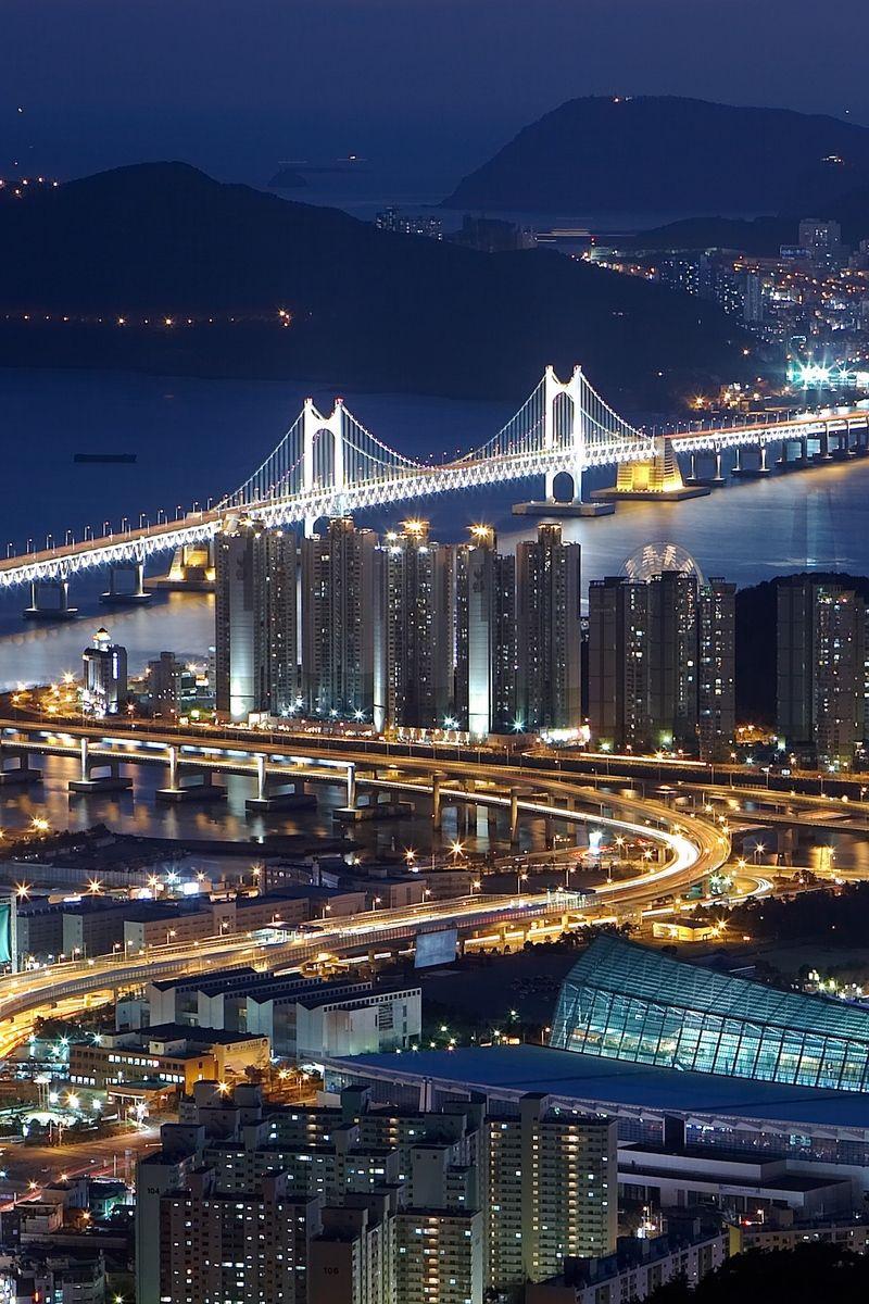 800x1200 Download wallpaper 800x1200 south korea, busan, top view