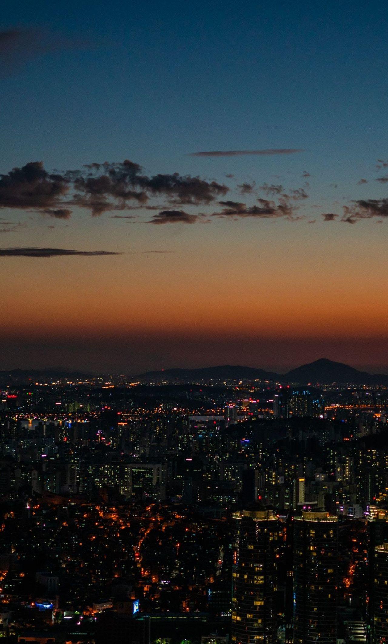 1280x2120 Download 1280x2120 wallpaper city, seoul, night, buildings