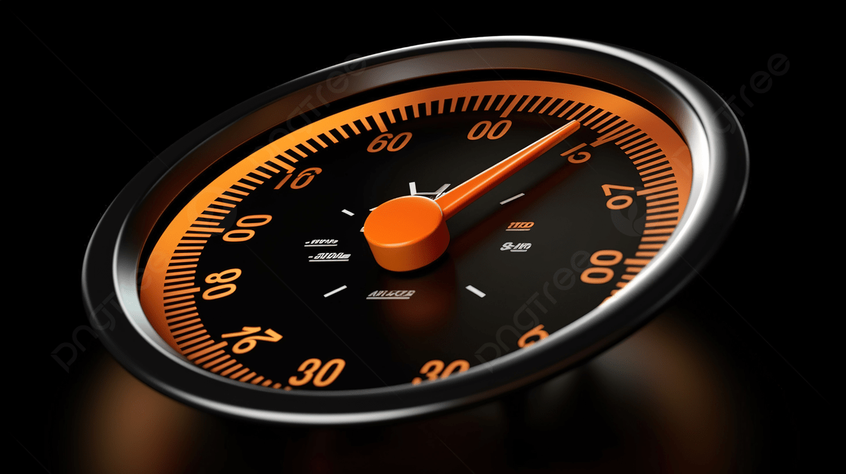 1200x673 Orange Speedometer Icon With 3D Speed Measuring Illustration And Normal Color Pointer, Speed Test, Speed Meter, Tachometer Background Image And Wallpaper for Free Download