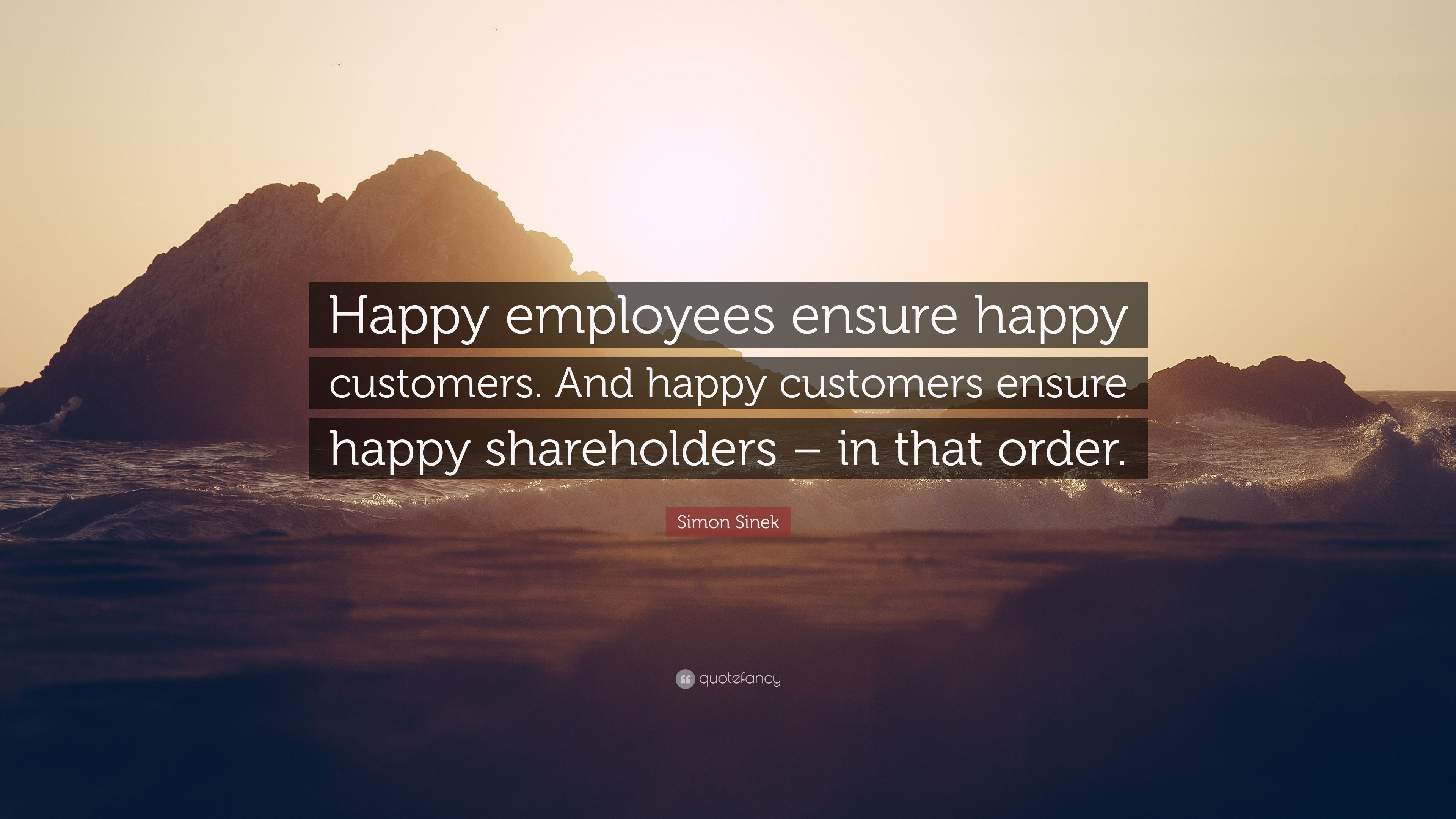 3840x2160 Simon Sinek Quote: “Happy employees