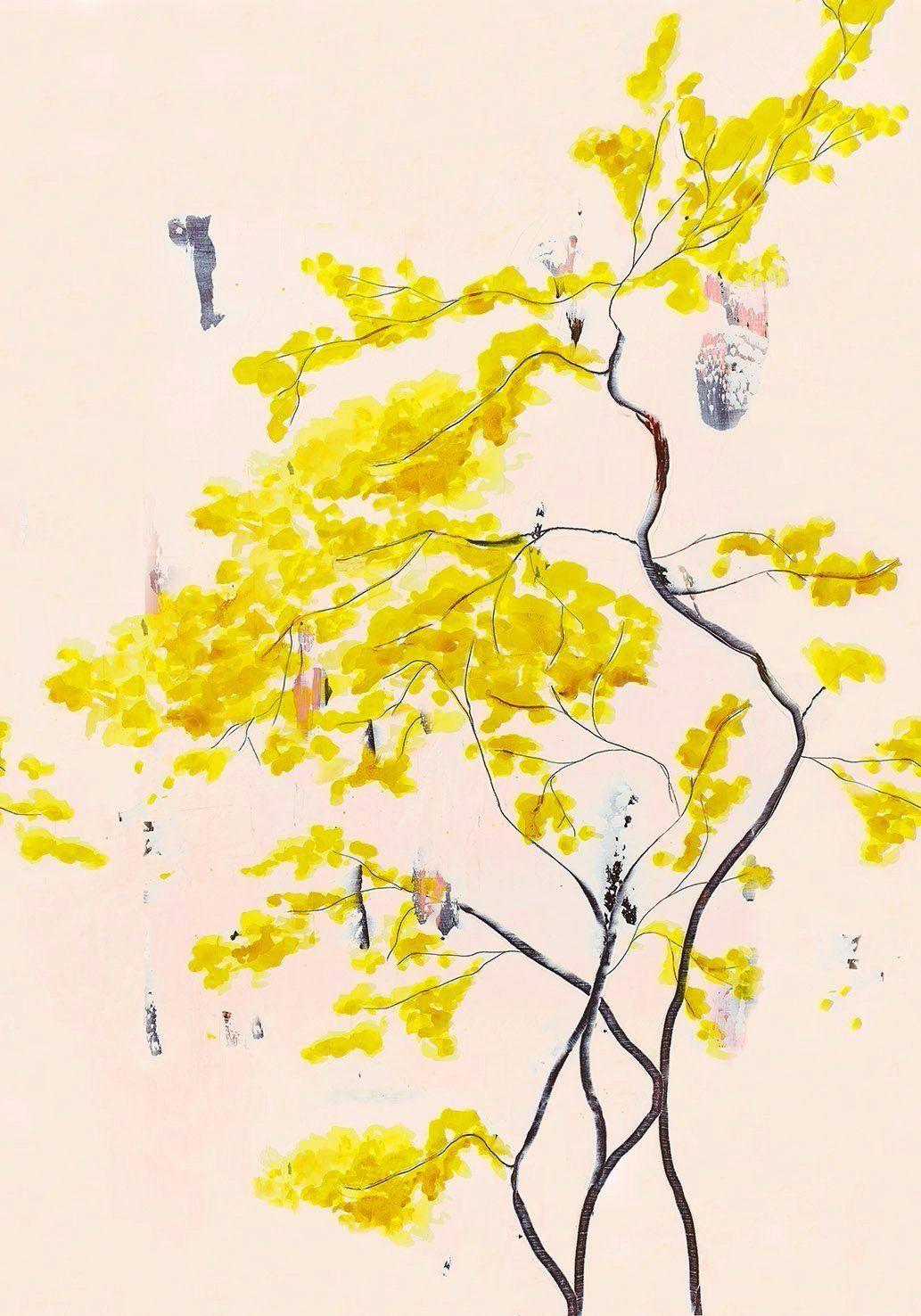 1033x1476 Chinese Tree in BlushMural wallpaper