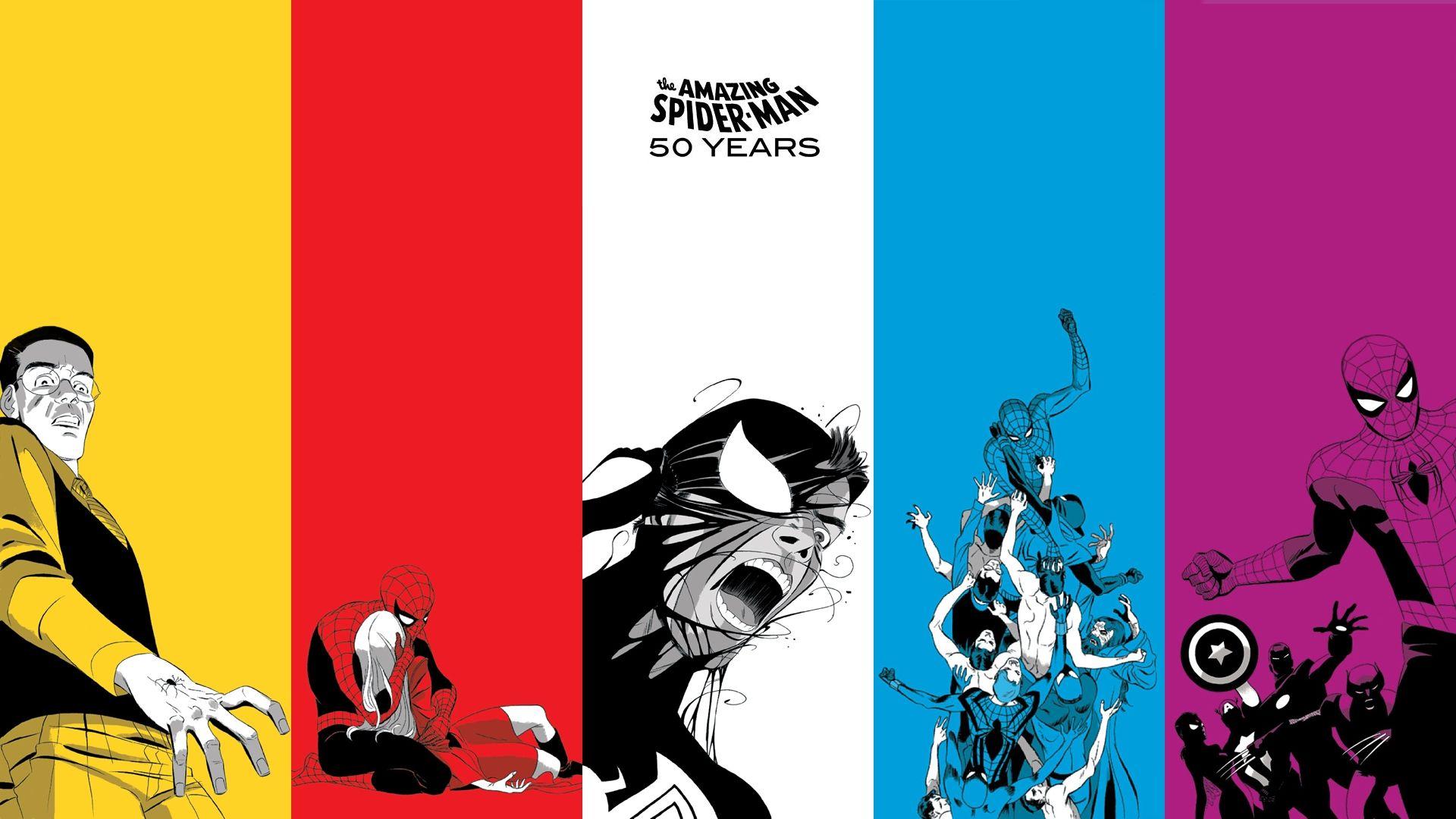 1920x1080 comics spiderman marvel comics anniversary superhero comic