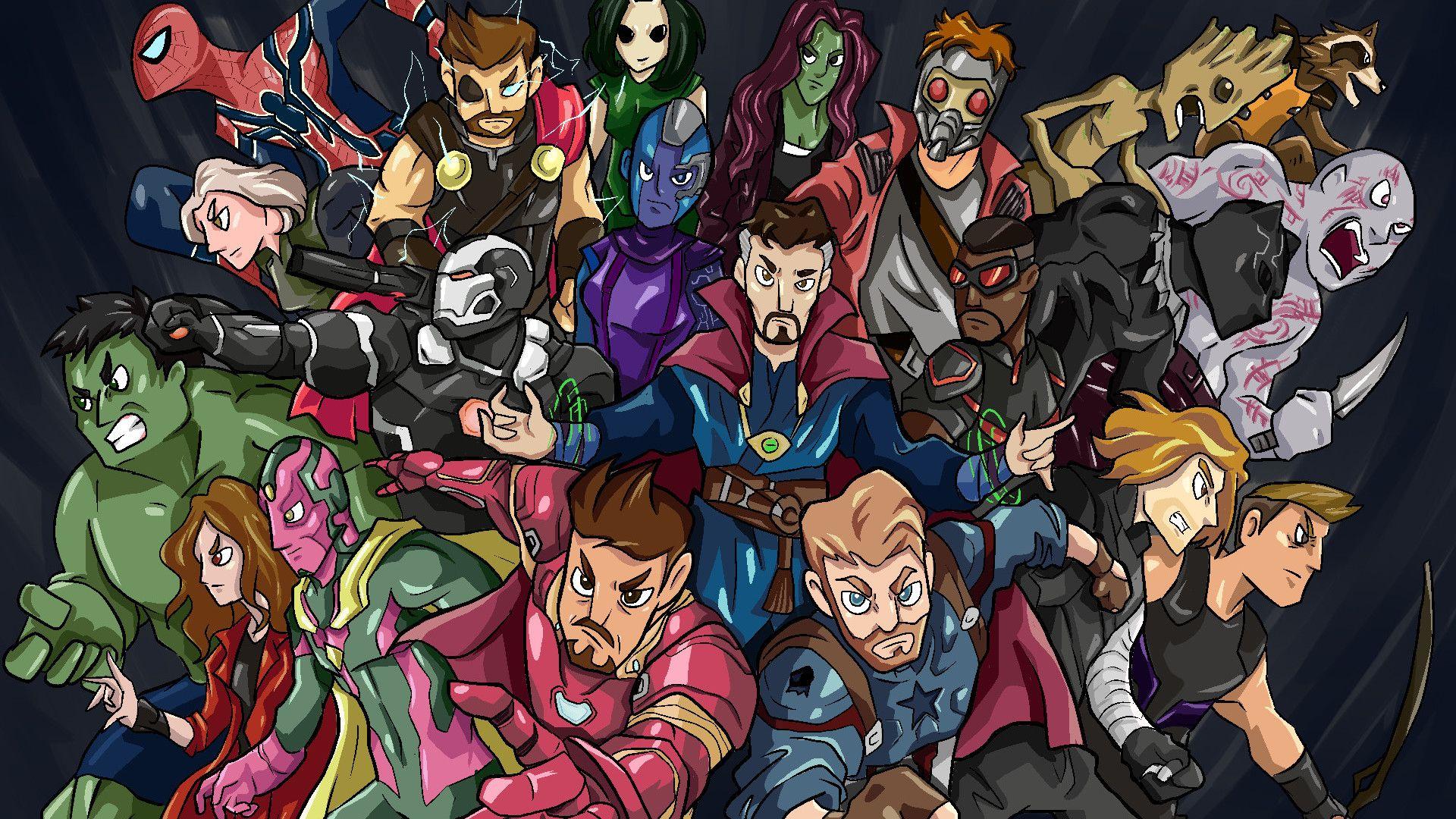 1920x1080 Avengers Infinity War Hero Side Fan Art Laptop