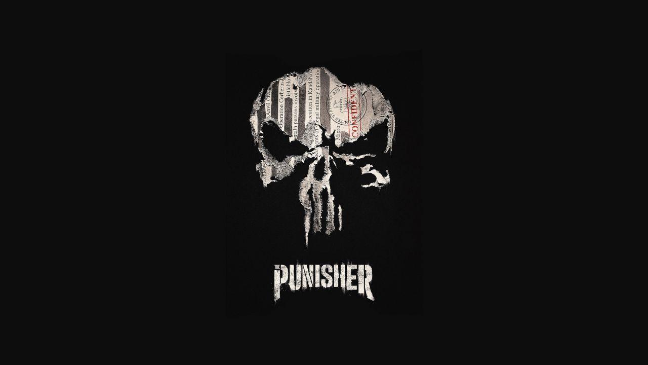 1280x720 Wallpaper Punisher, Logo, Marvel Comics, HD, Movies