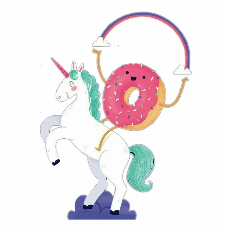 920x942 unicorn #donut #rainbow #cloud #tumblr #cute #sticker