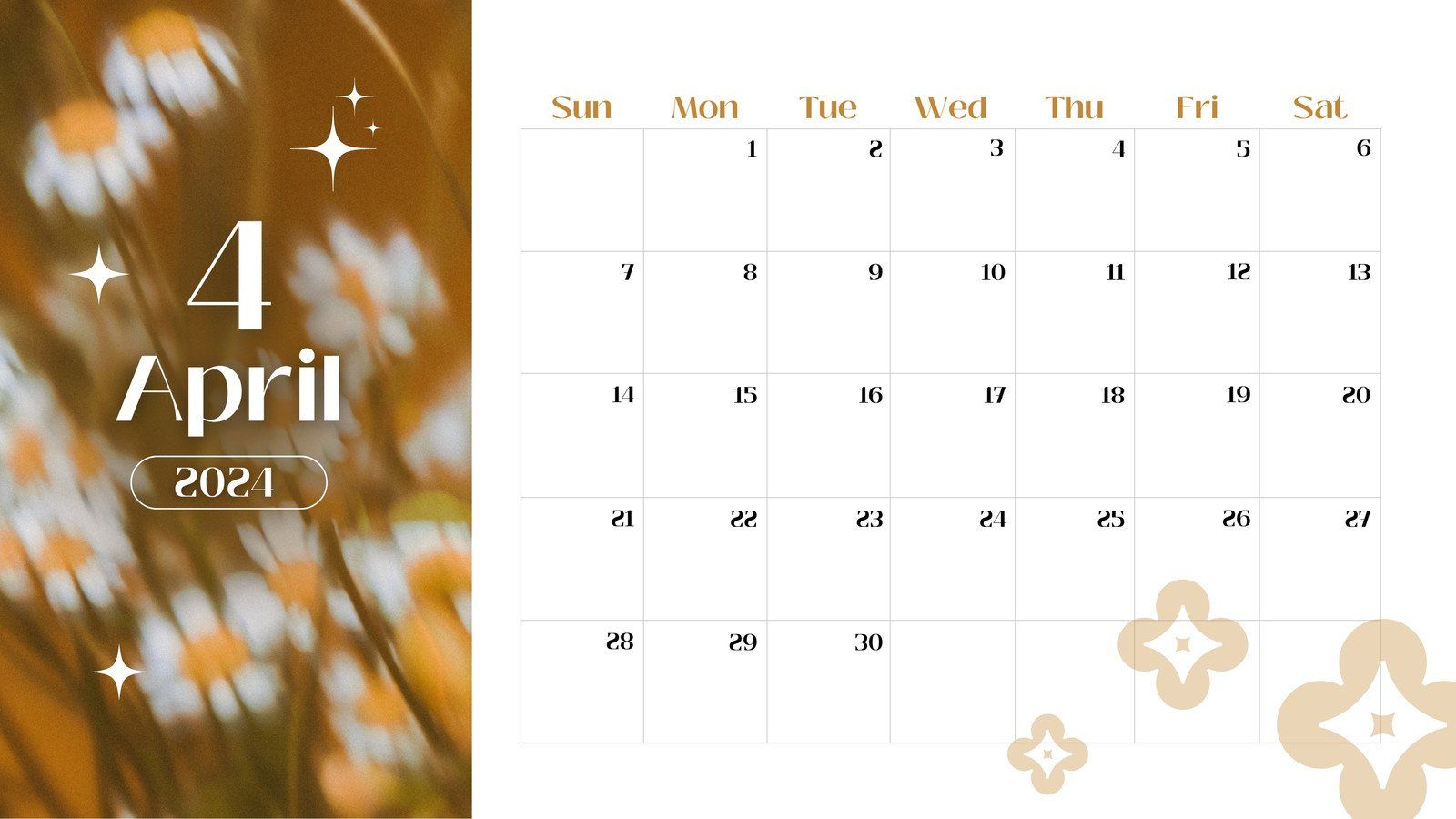 1600x900 Free and customizable april templates